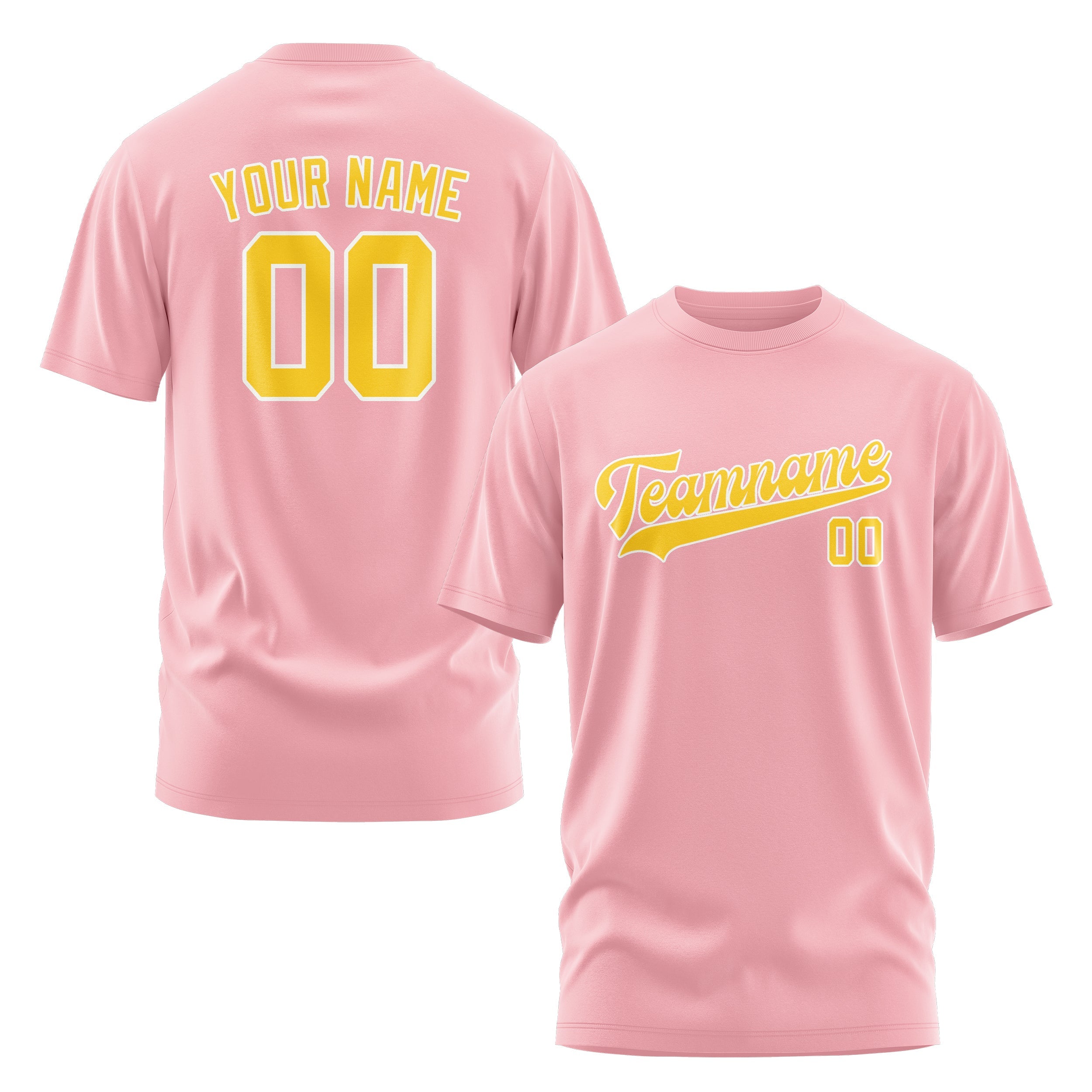 Custom Light Pink Gold T-Shirt