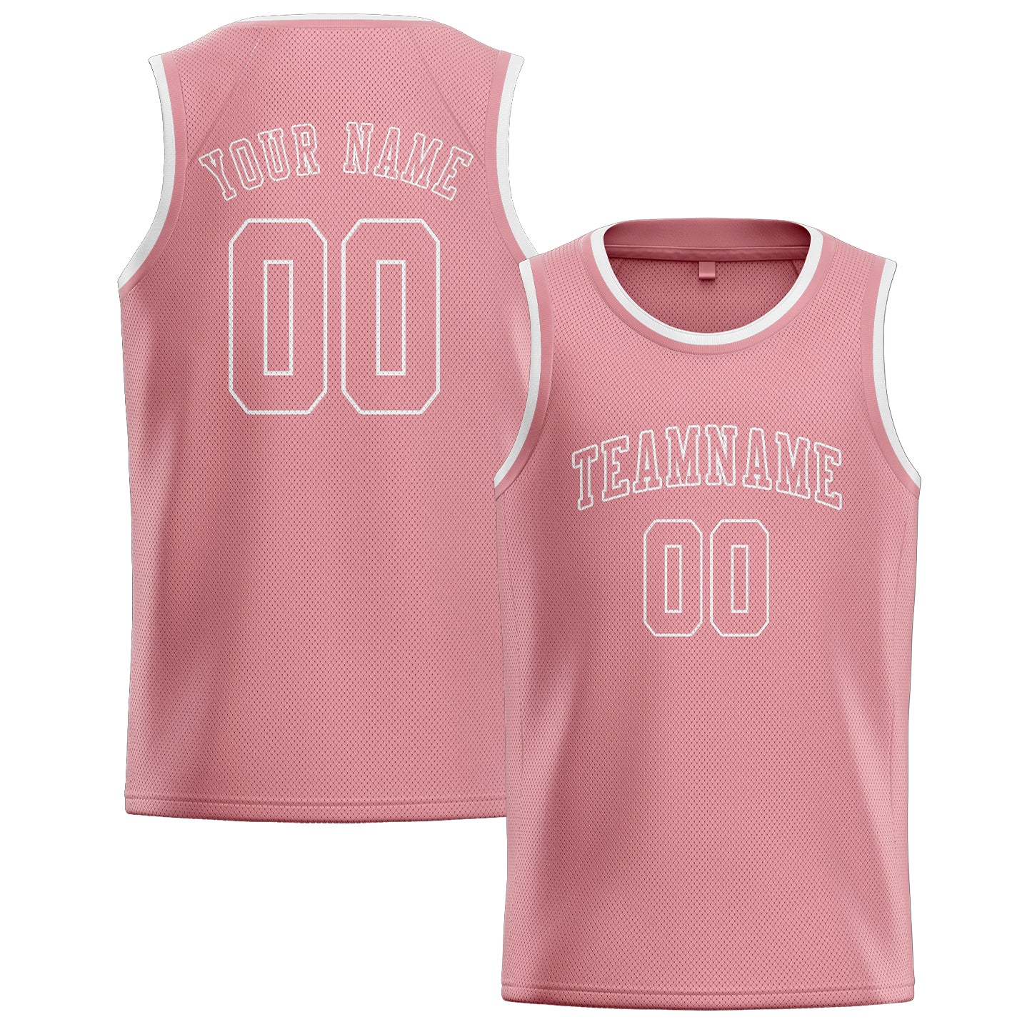 Custom Light Pink Light Pink Basketball Jersey