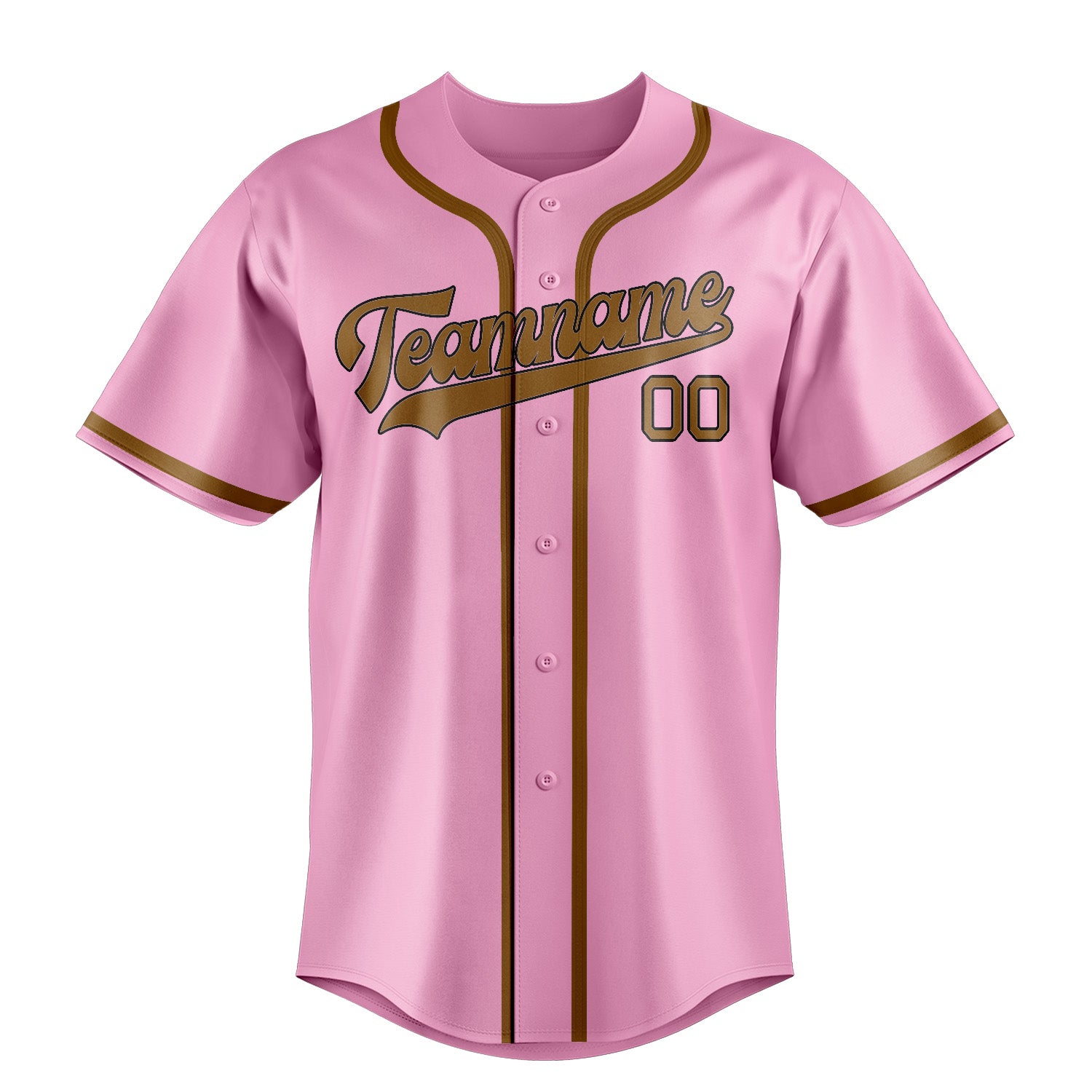 Custom Light Pink Khaki Baseball Jersey