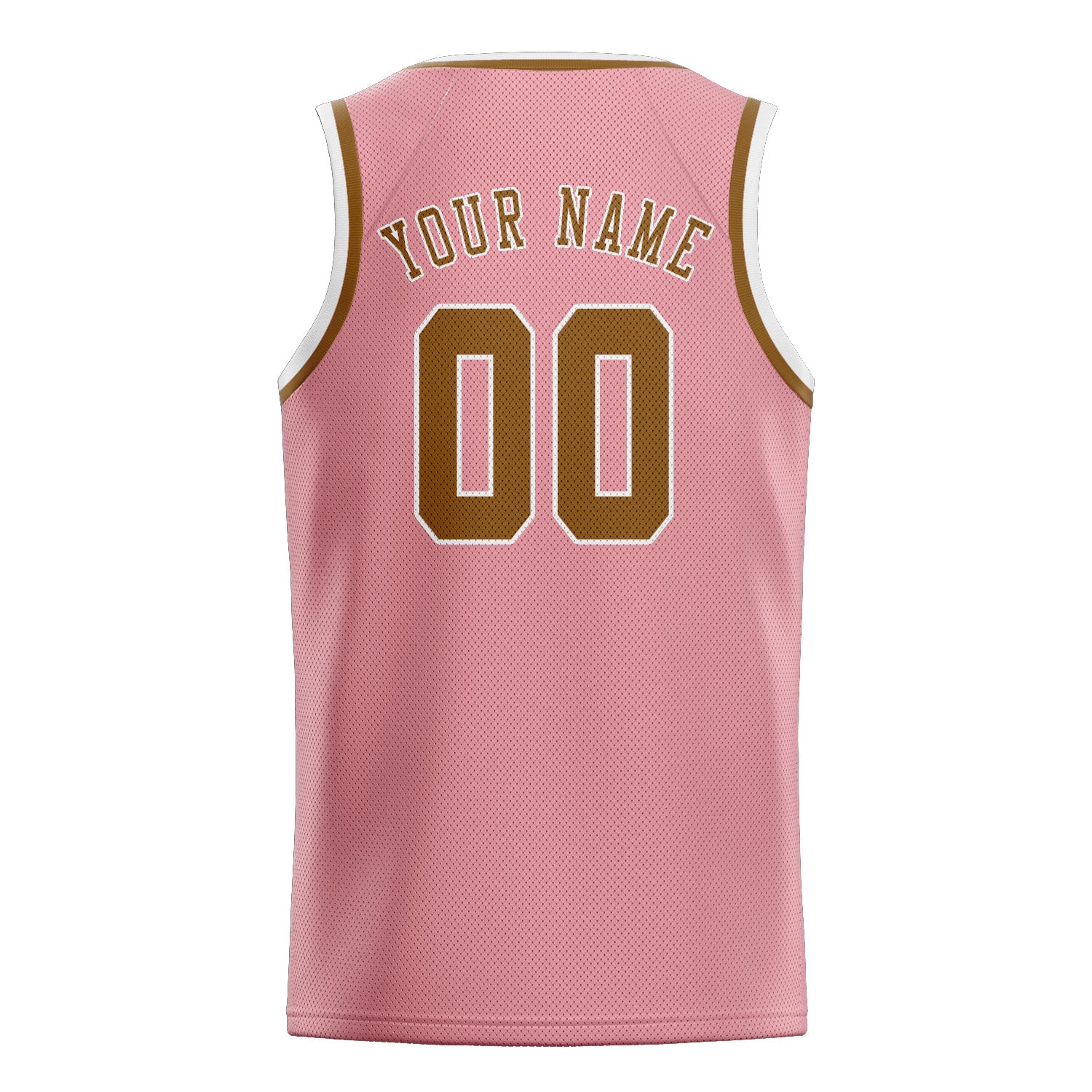 Custom Light Pink Khaki Basketball Jersey