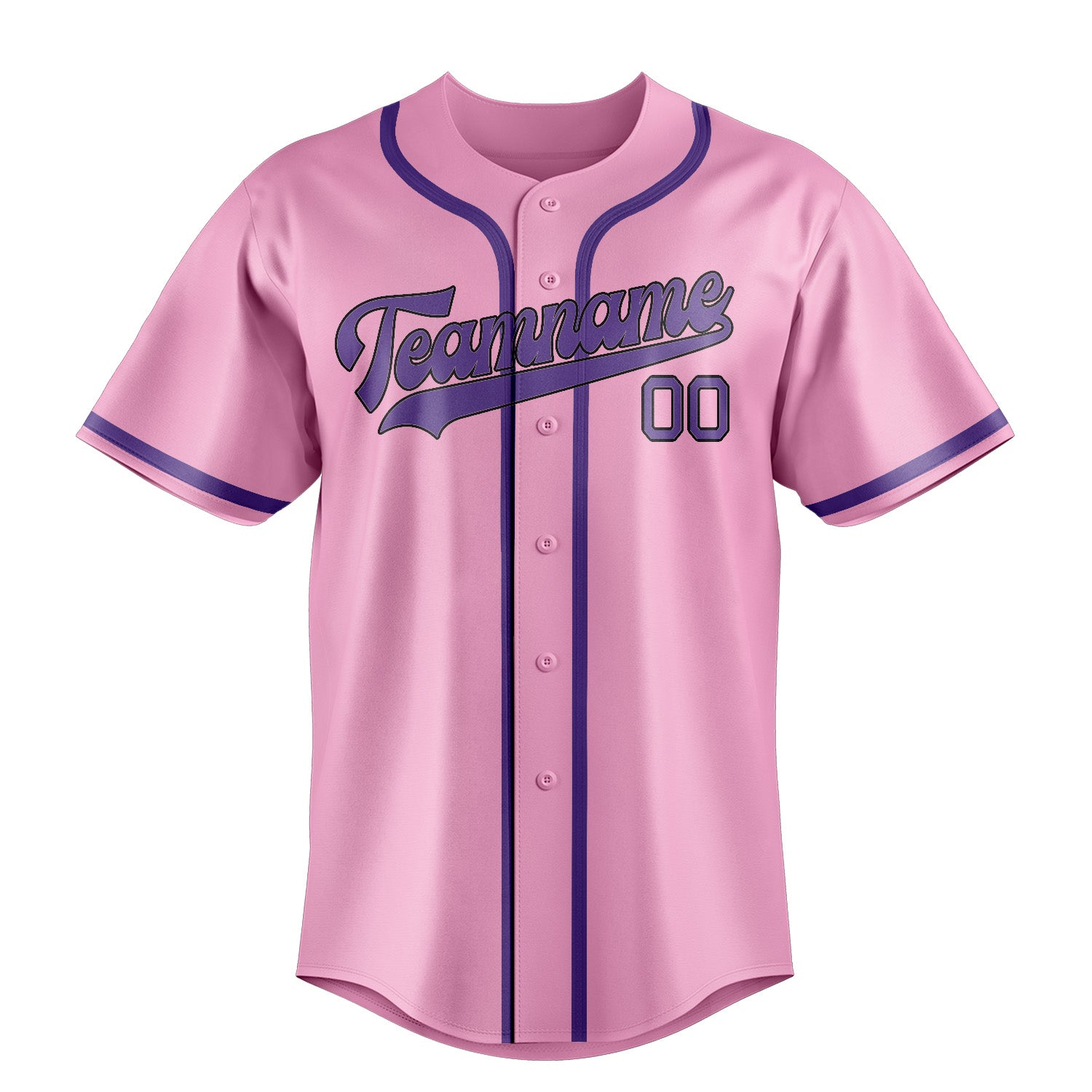 Custom Light Pink Light Purple Baseball Jersey
