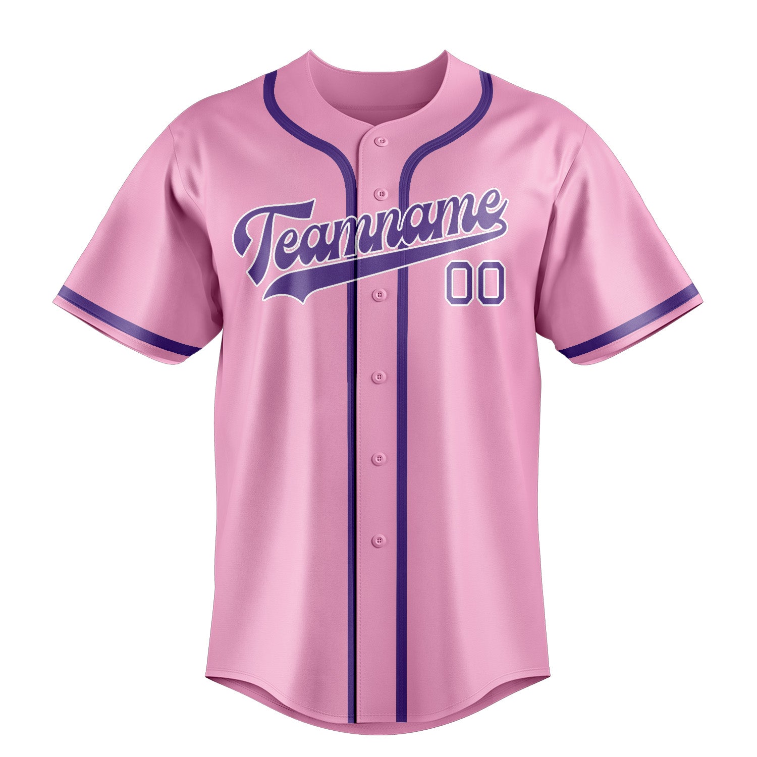 Custom Light Pink Light Purple Baseball Jersey