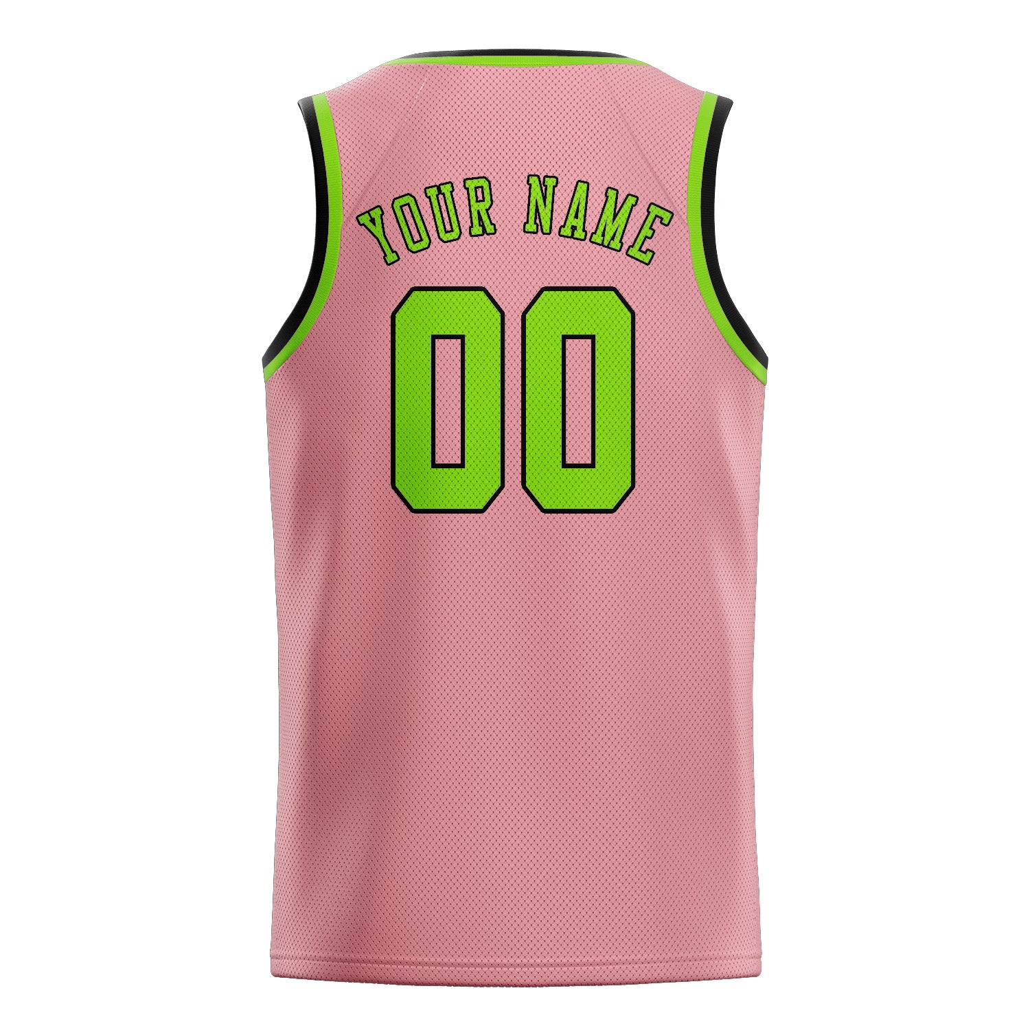Custom Light Pink Emerald Green Basketball Jersey