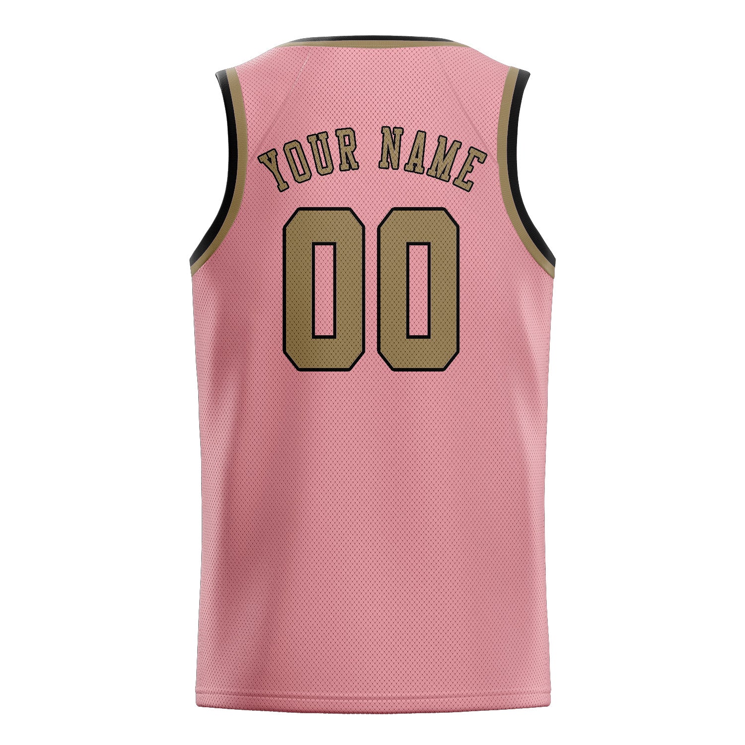 Custom Light Pink Light Khaki Basketball Jersey