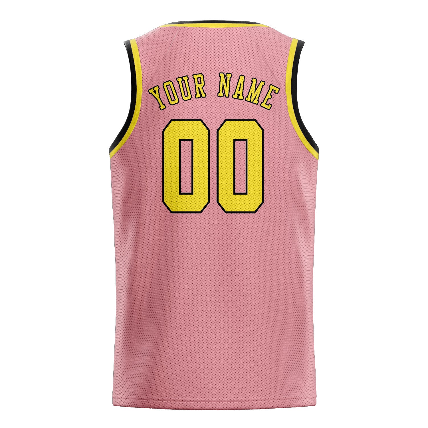 Custom Light Pink Light Yellow Basketball Jersey