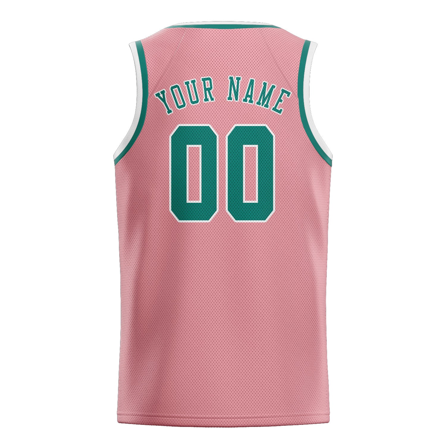 Custom Light Pink Blue Green Basketball Jersey