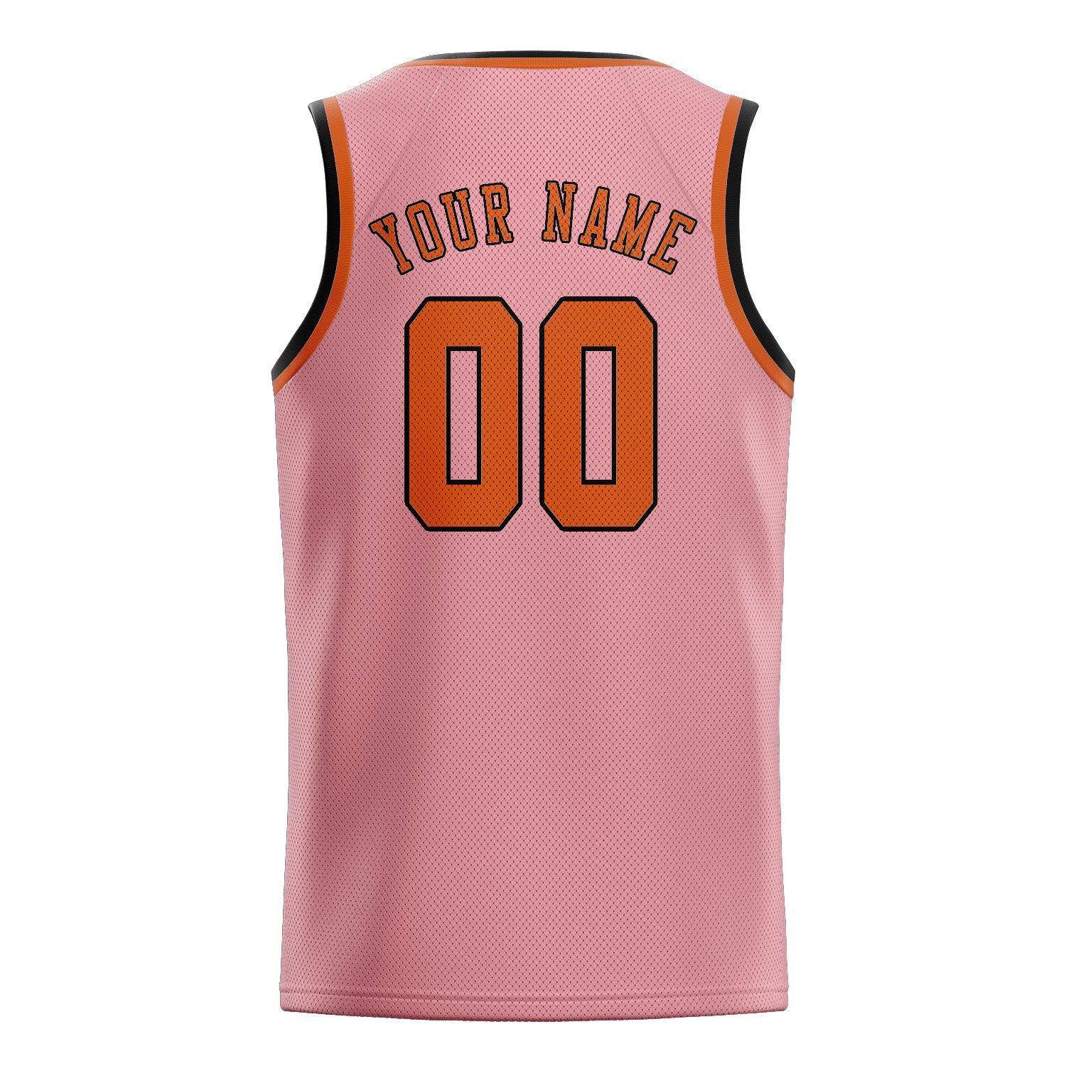 Custom Light Pink Orange Basketball Jersey