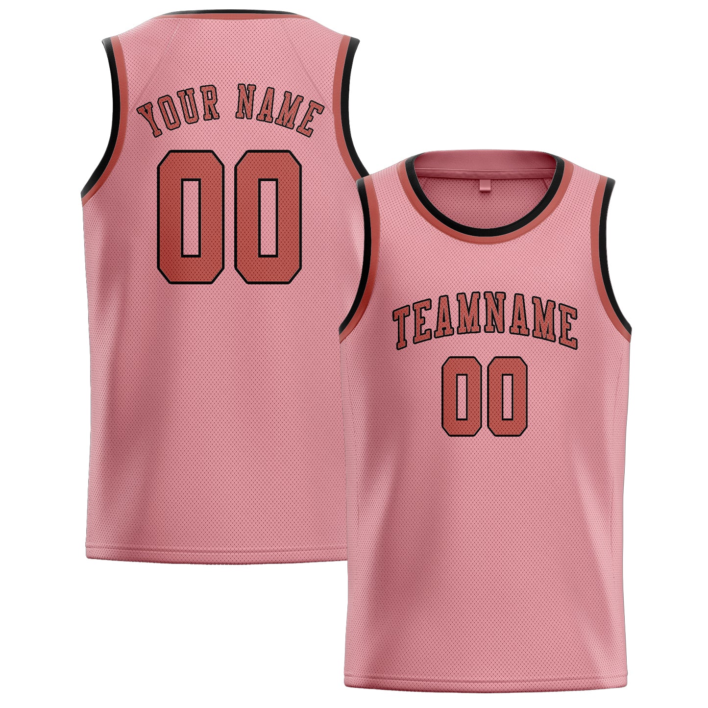 Custom Light Pink Copper Rose Basketball Jersey