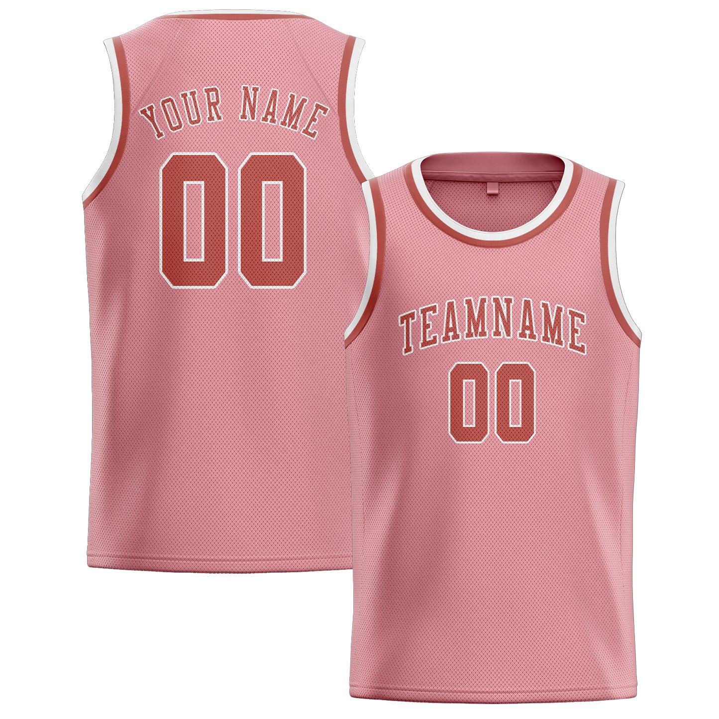 Custom Light Pink Copper Rose Basketball Jersey