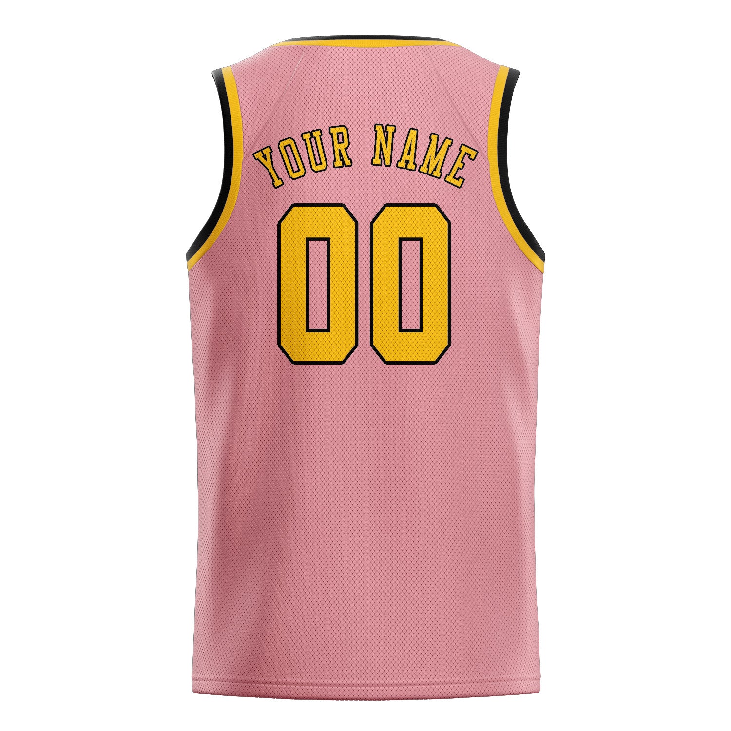 Custom Light Pink Gold Basketball Jersey