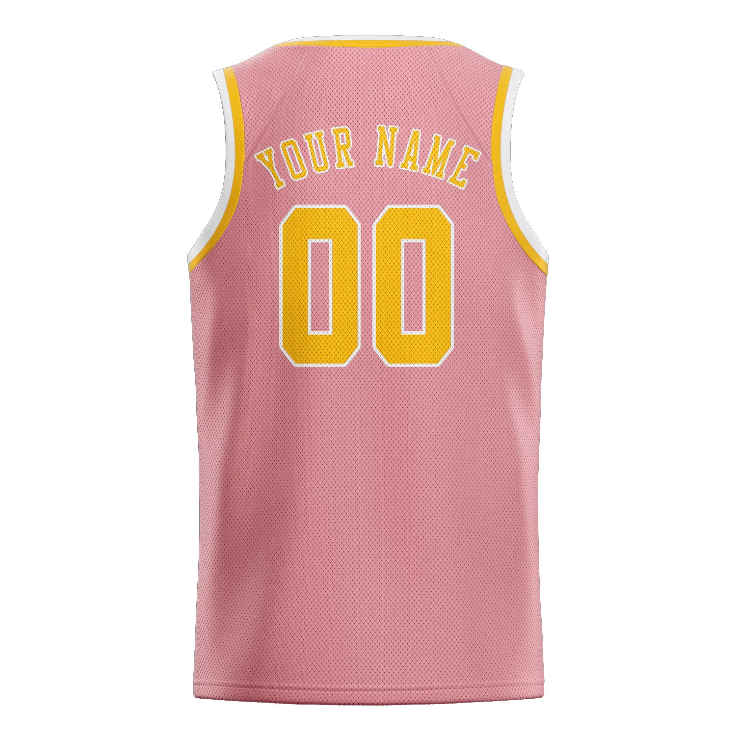 Custom Light Pink Gold Basketball Jersey