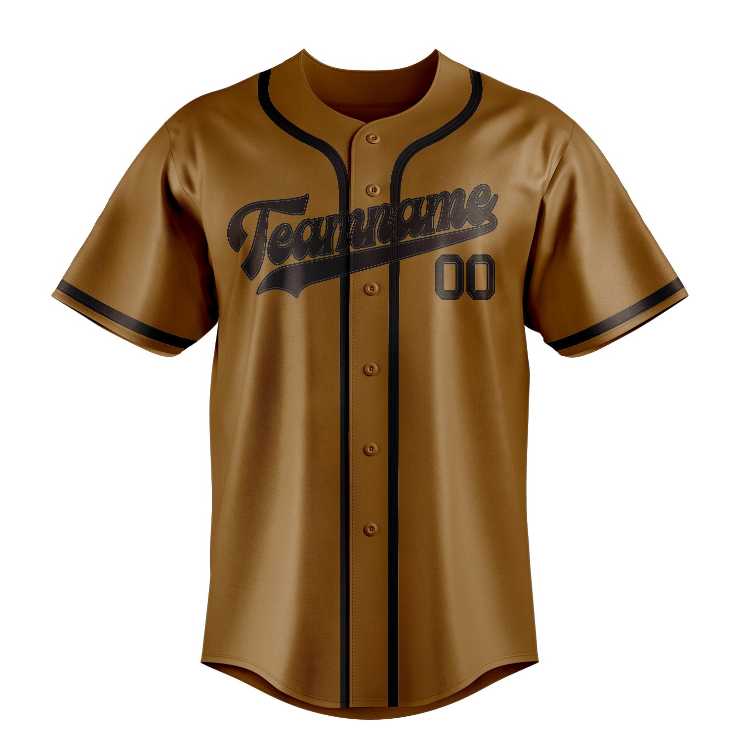 Custom Khaki Brown Baseball Jersey