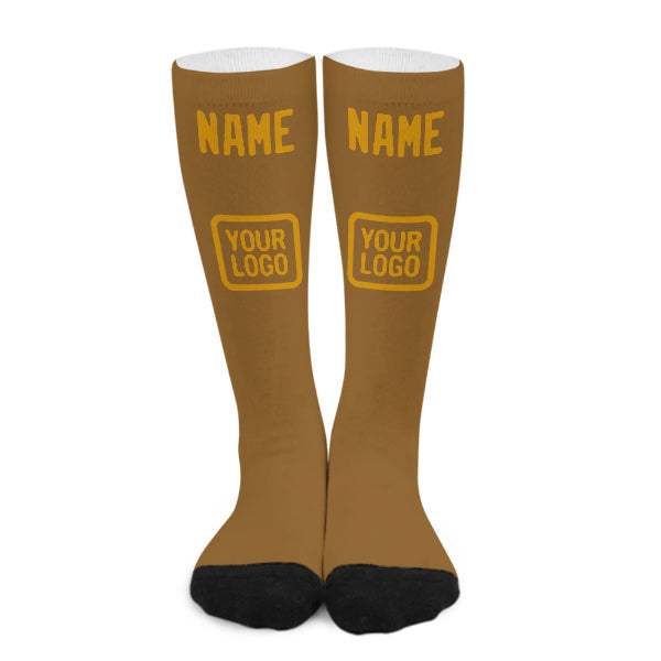 Custom Khaki Yellow Knee-High Sock