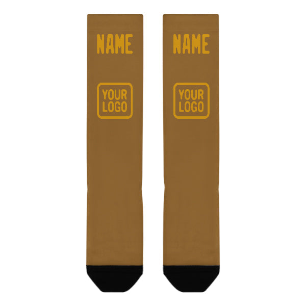 Custom Khaki Yellow Knee-High Sock