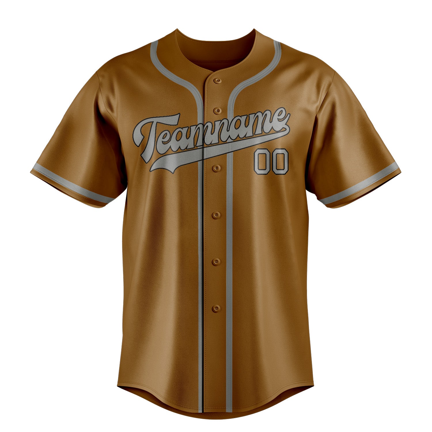 Custom Khaki Gray Baseball Jersey