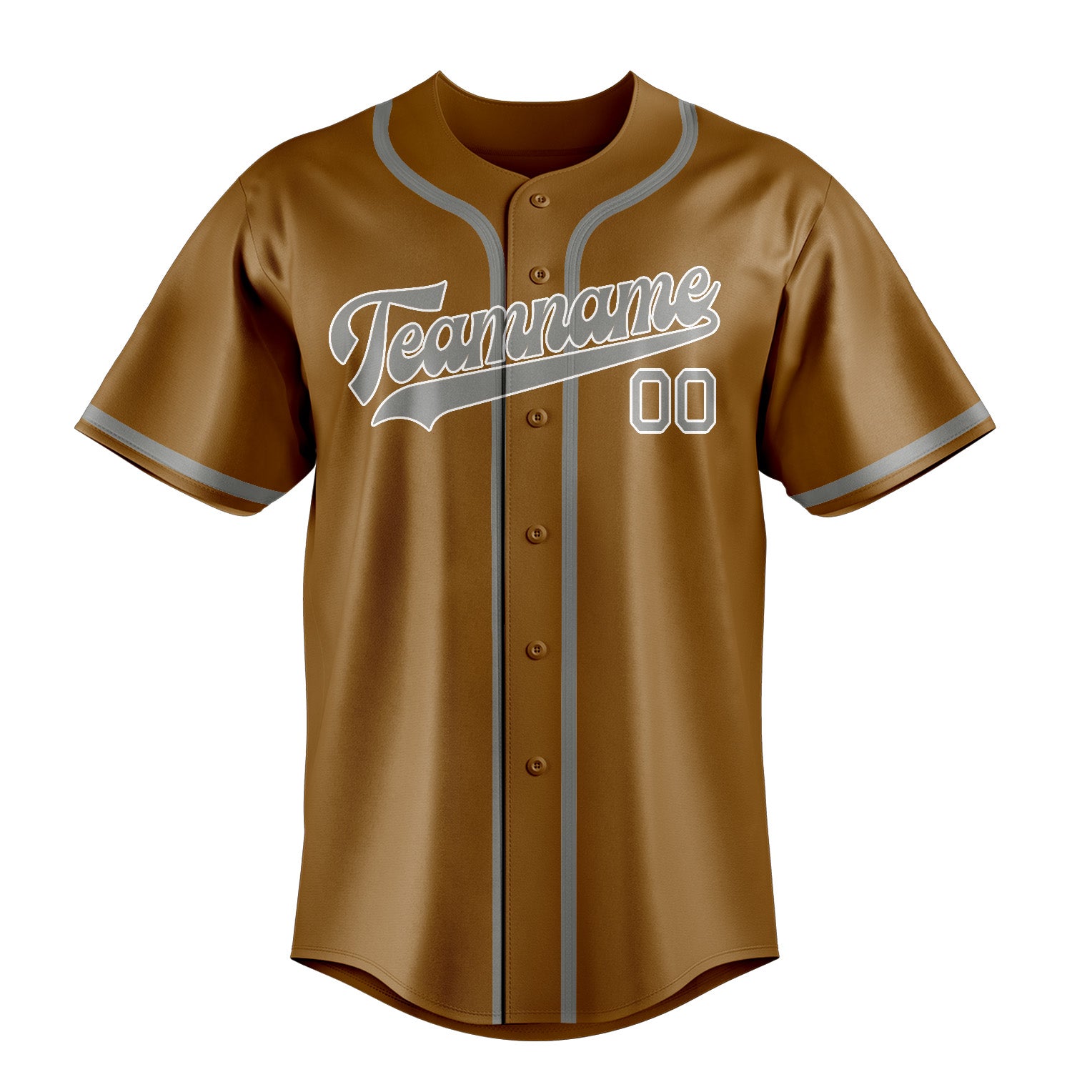 Custom Khaki Gray Baseball Jersey