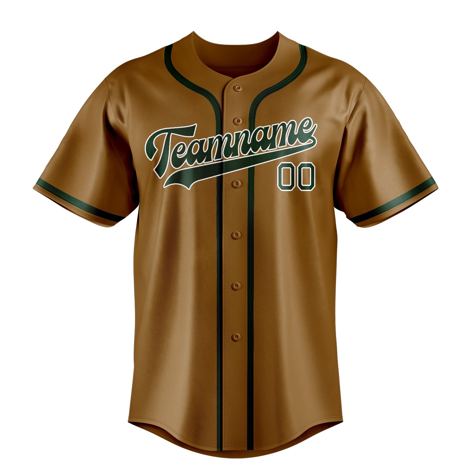 Custom Khaki Green Baseball Jersey