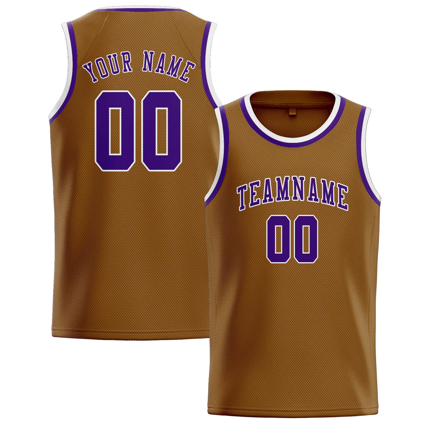 Custom Khaki Purple Basketball Jersey