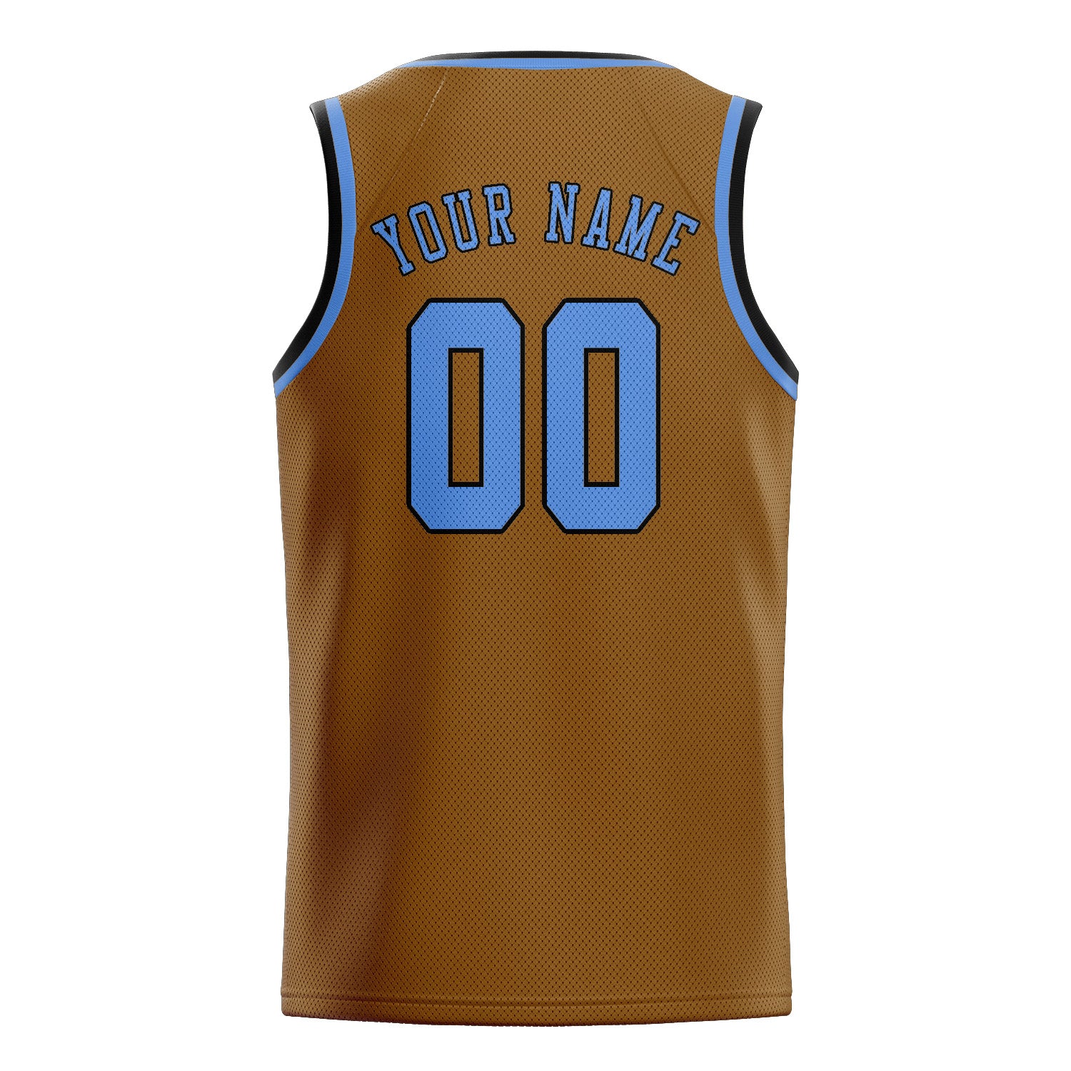 Custom Khaki Light Blue Basketball Jersey