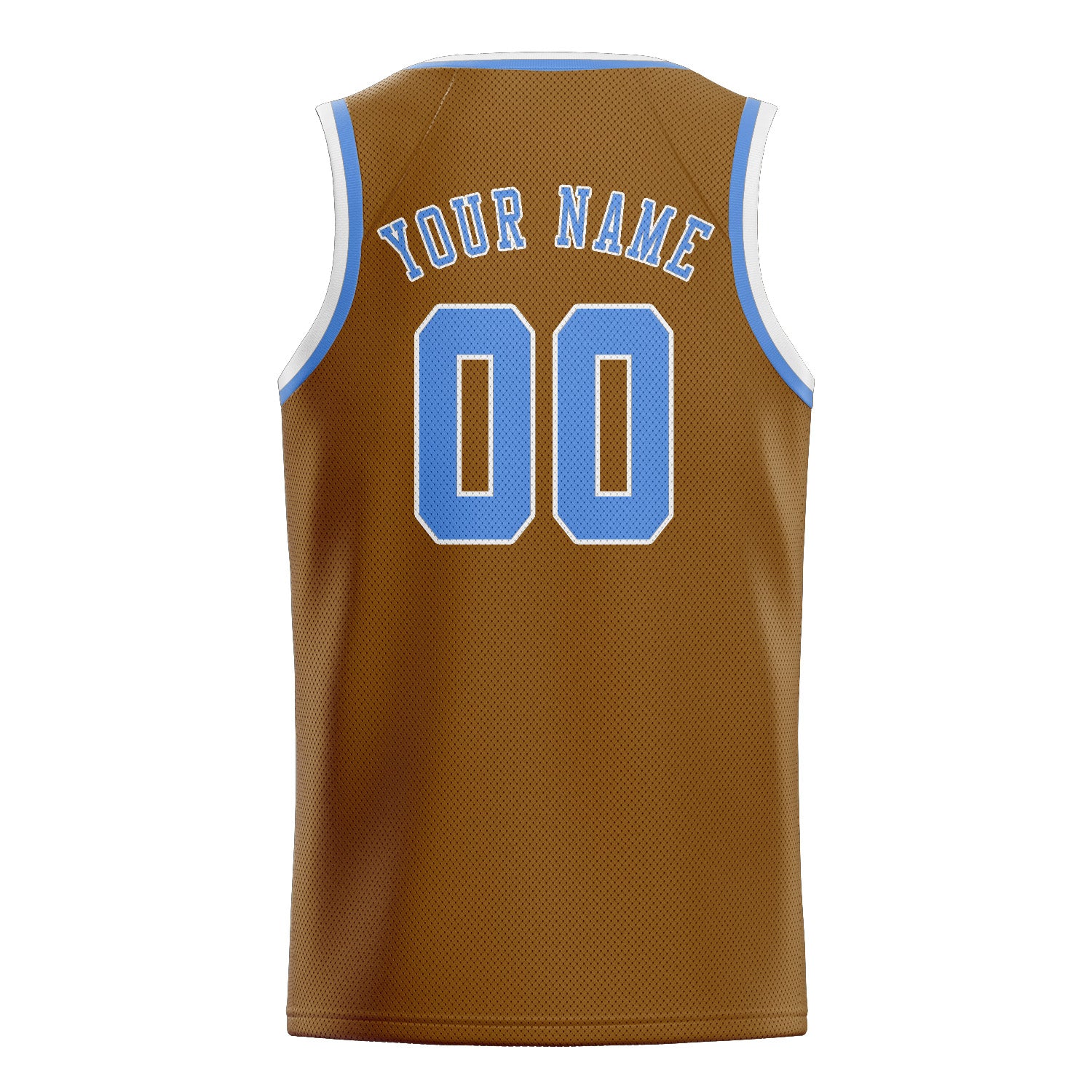 Custom Khaki Light Blue Basketball Jersey