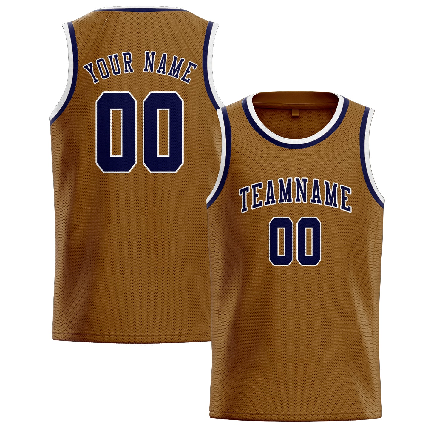 Custom Khaki Navy Basketball Jersey