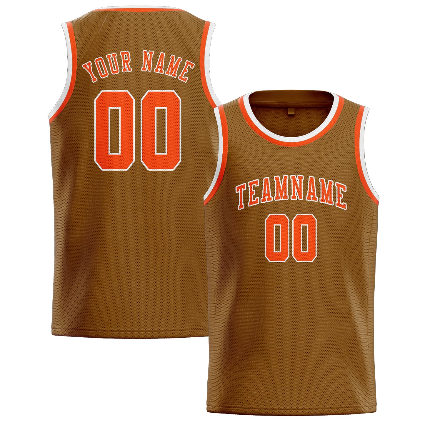 Custom Khaki Orange Red Basketball Jersey