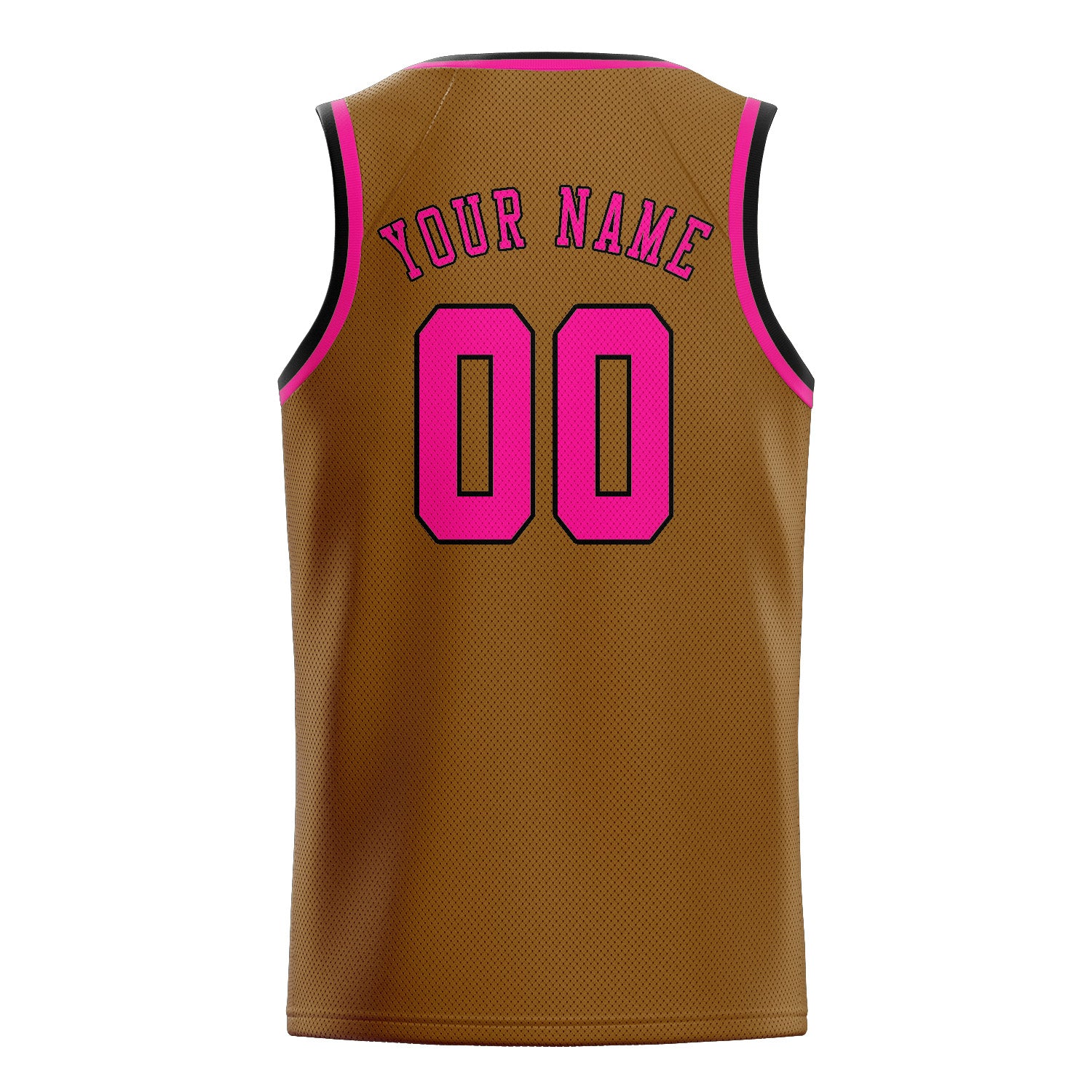 Custom Khaki Pink Basketball Jersey