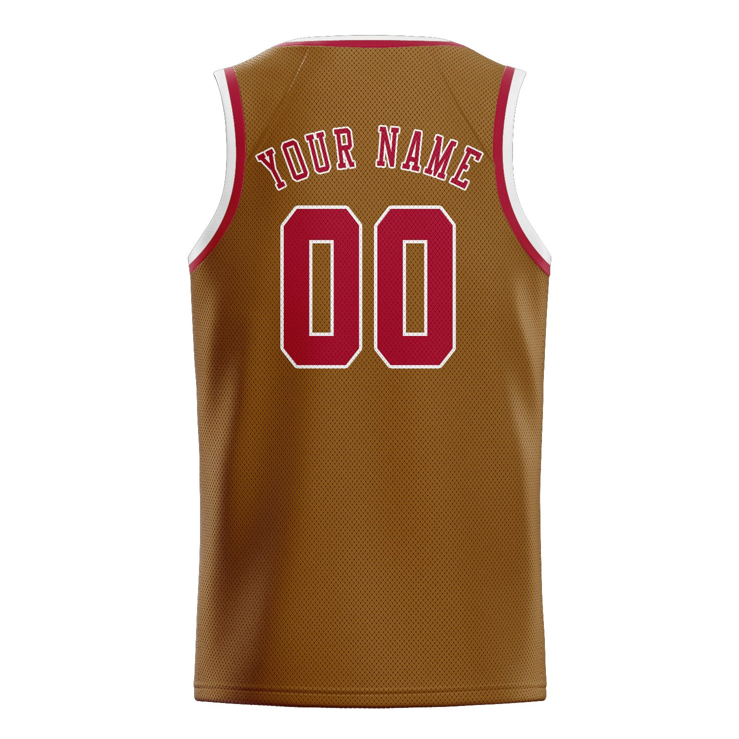 Custom Khaki Red Basketball Jersey
