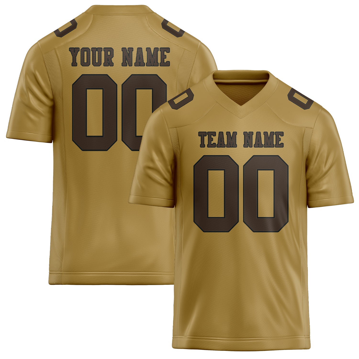Custom Khaki Brown Football Jersey
