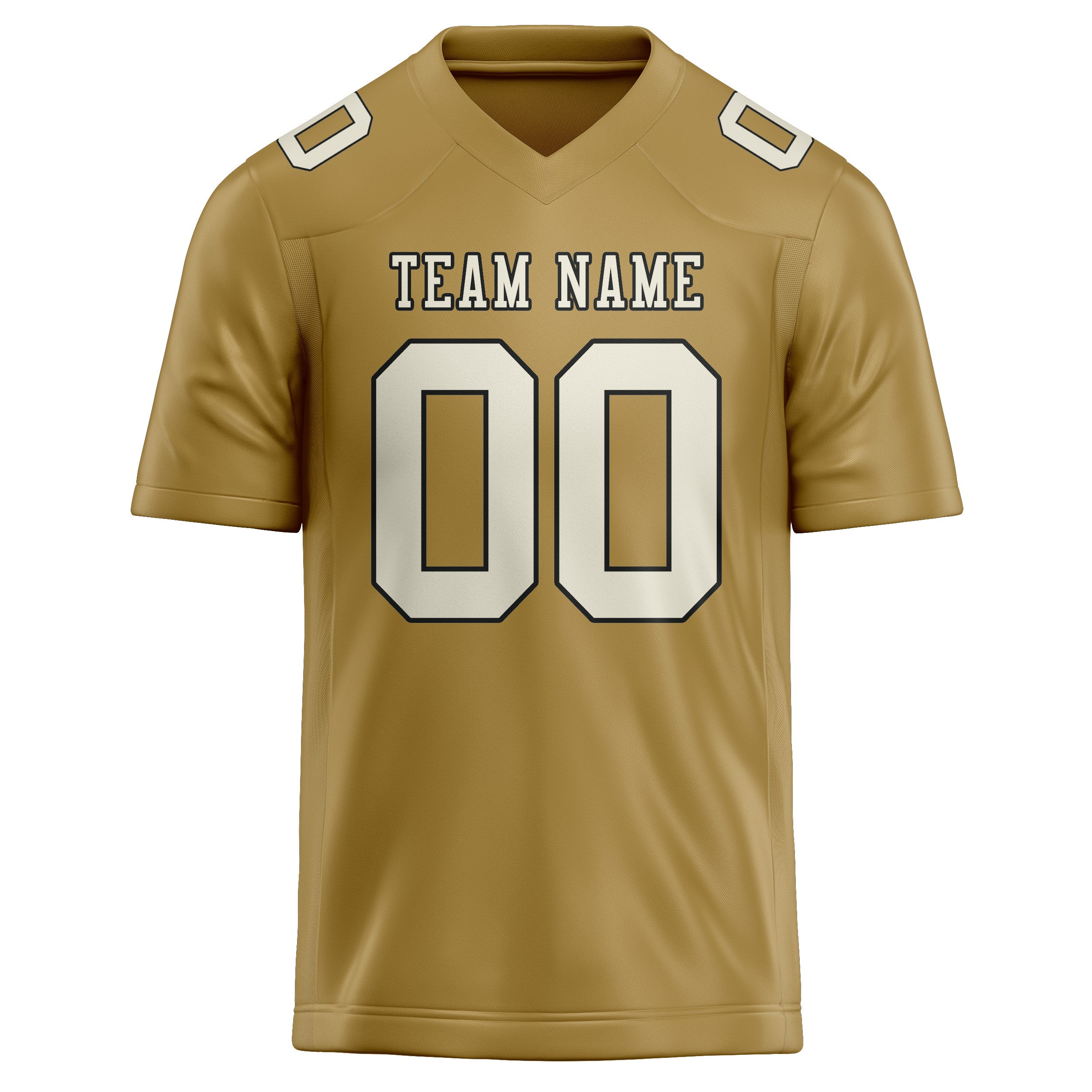 Custom Khaki Cream Football Jersey