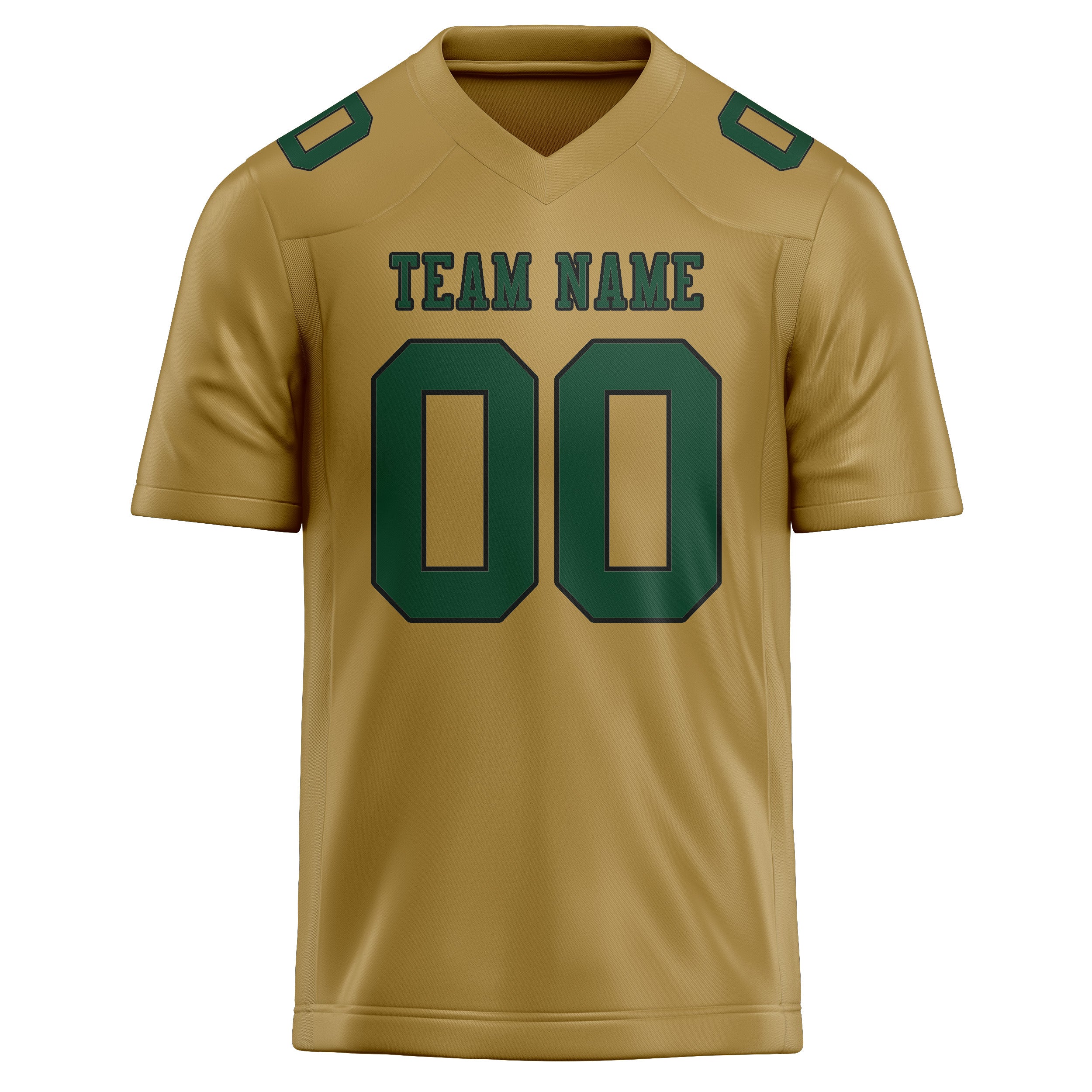 Custom Khaki Green Football Jersey