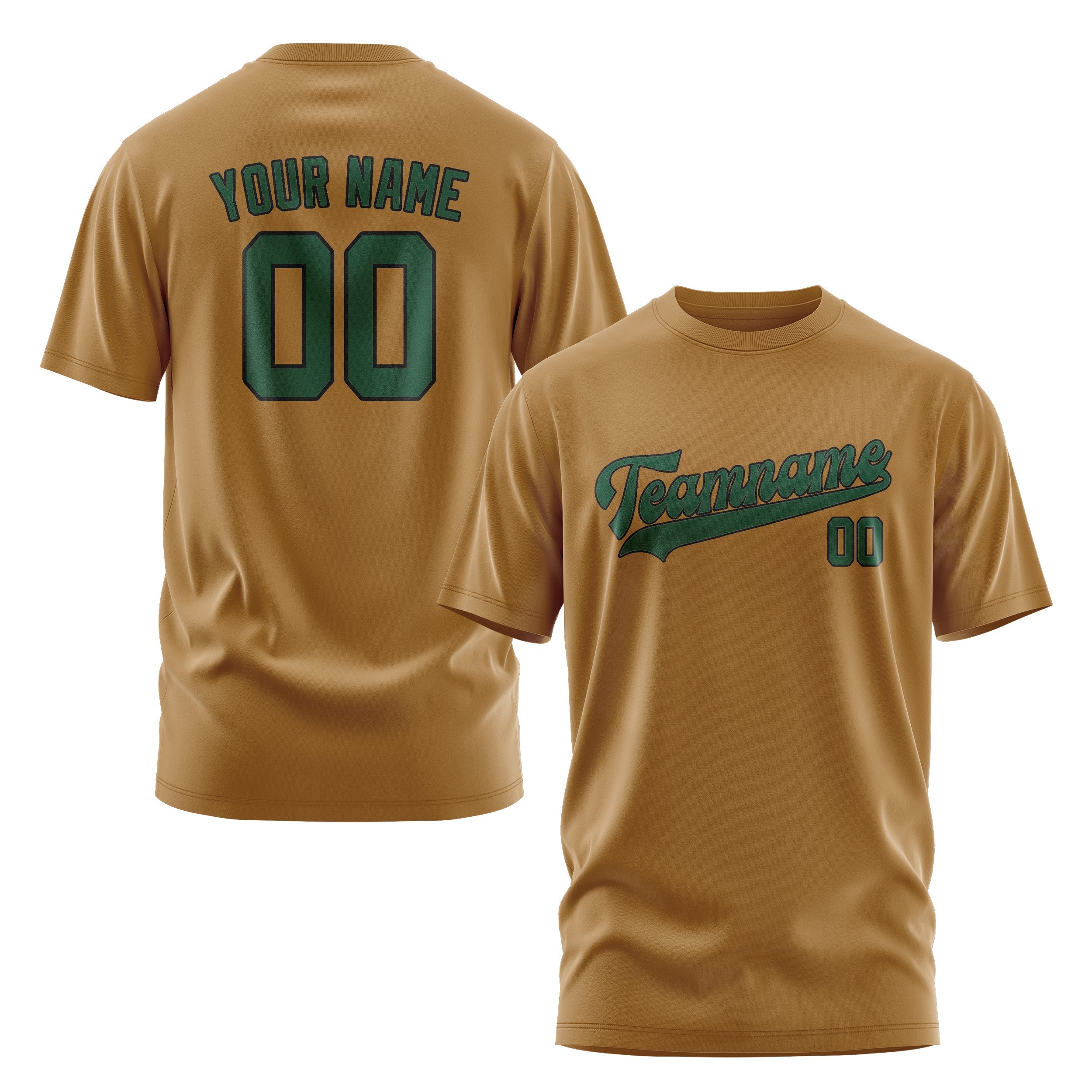 Custom Khaki Green T-Shirt