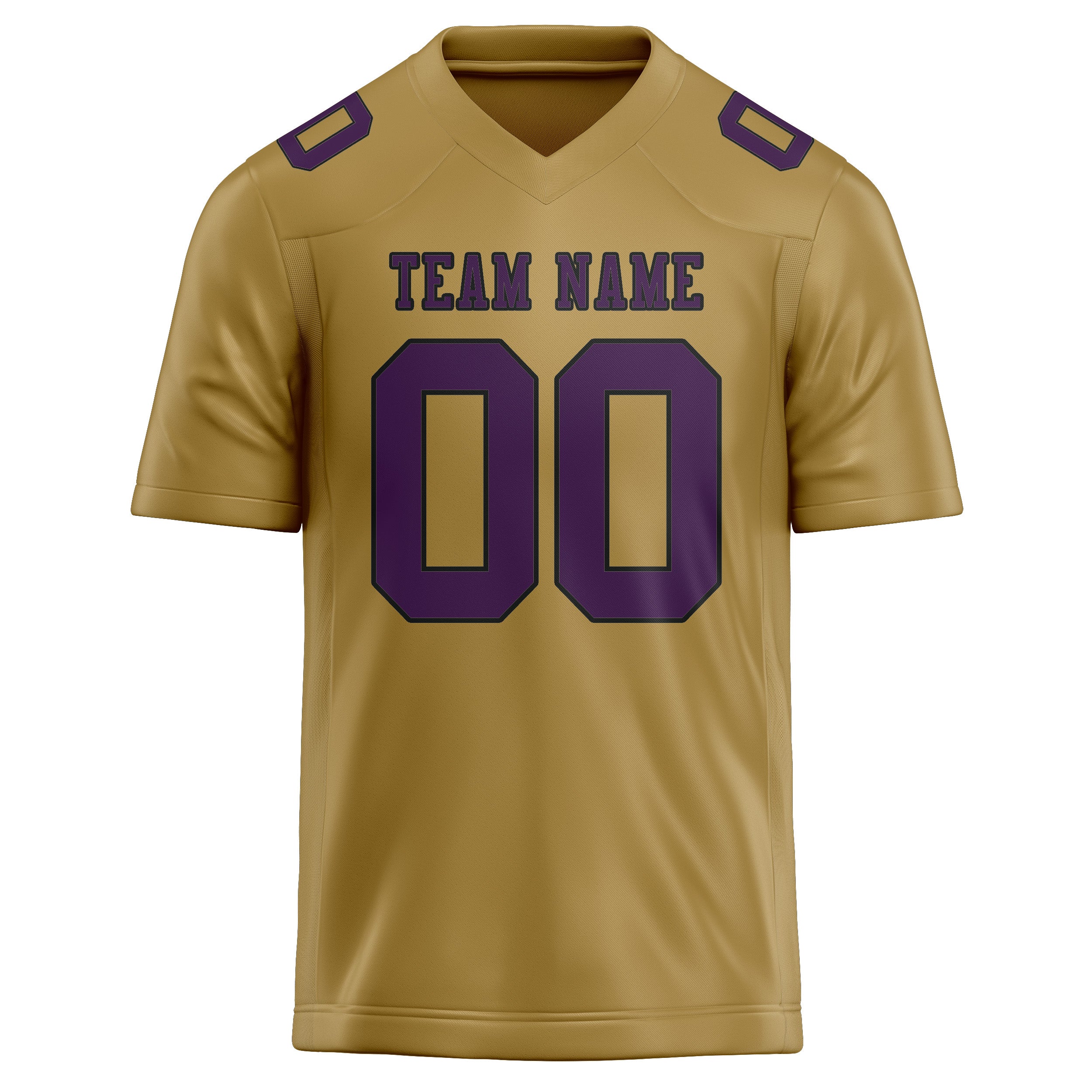 Custom Khaki Purple Football Jersey