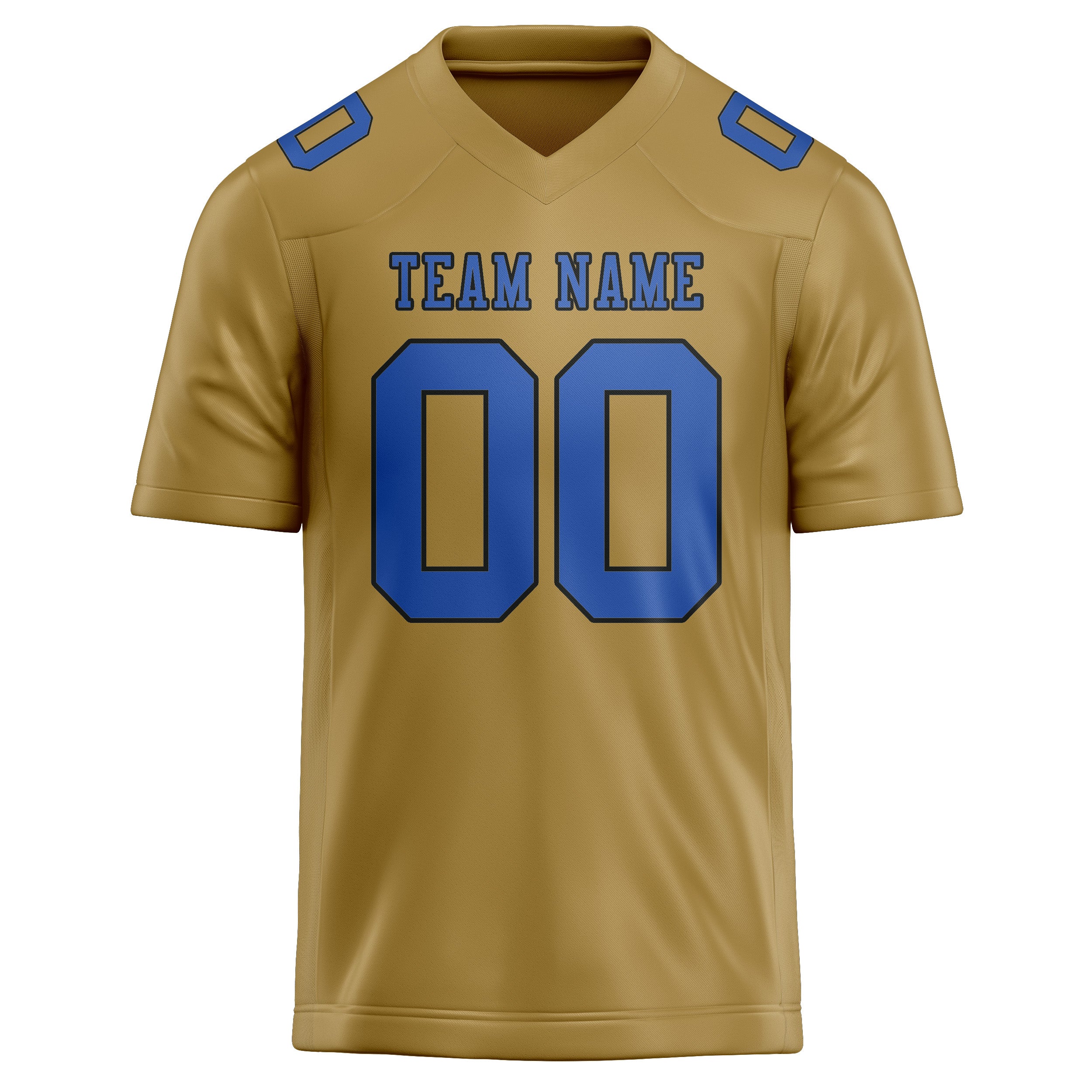 Custom Khaki Sky Blue Football Jersey