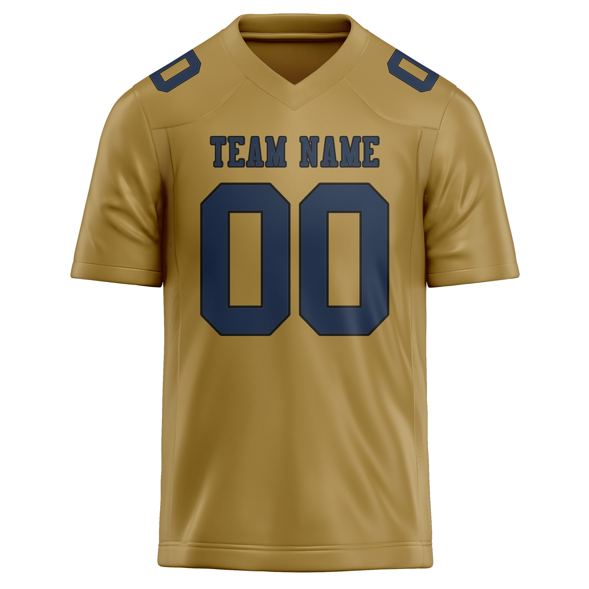 Custom Khaki Blue Football Jersey