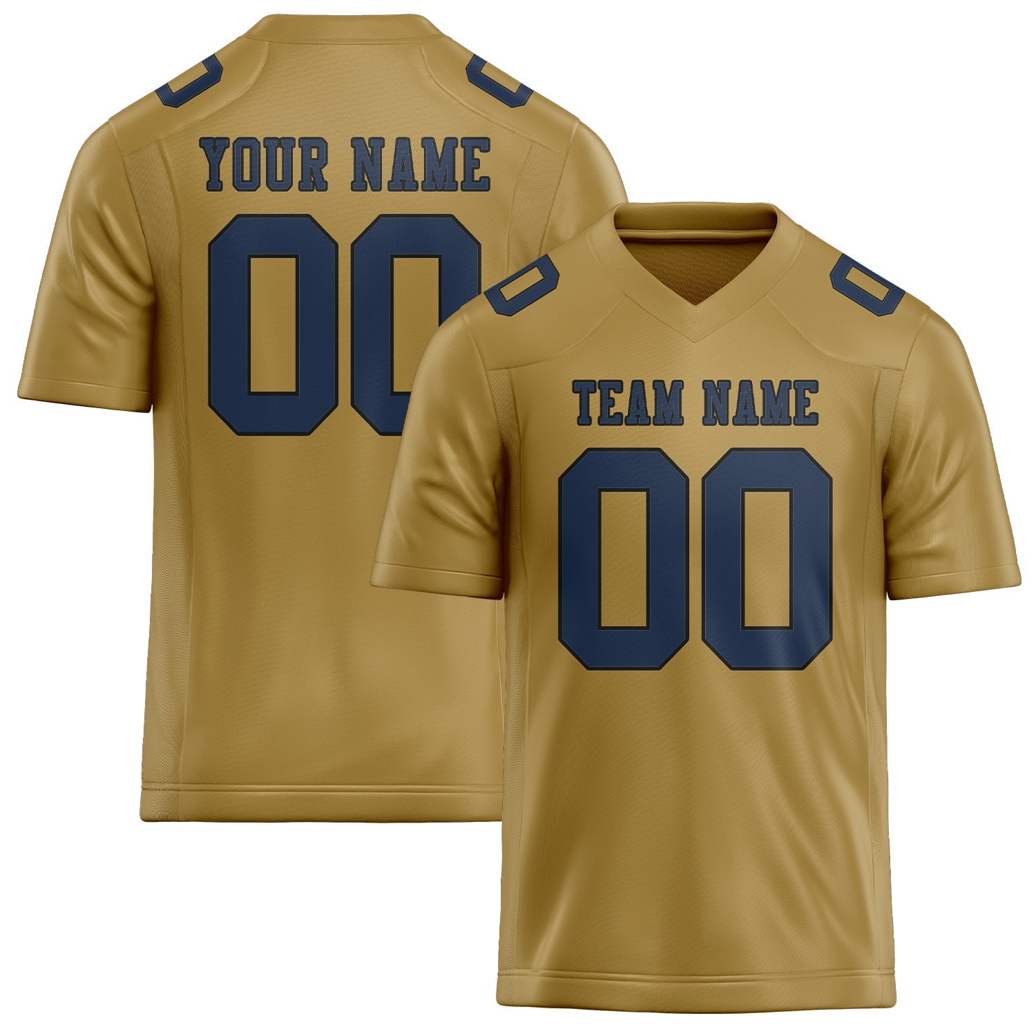 Custom Khaki Blue Football Jersey