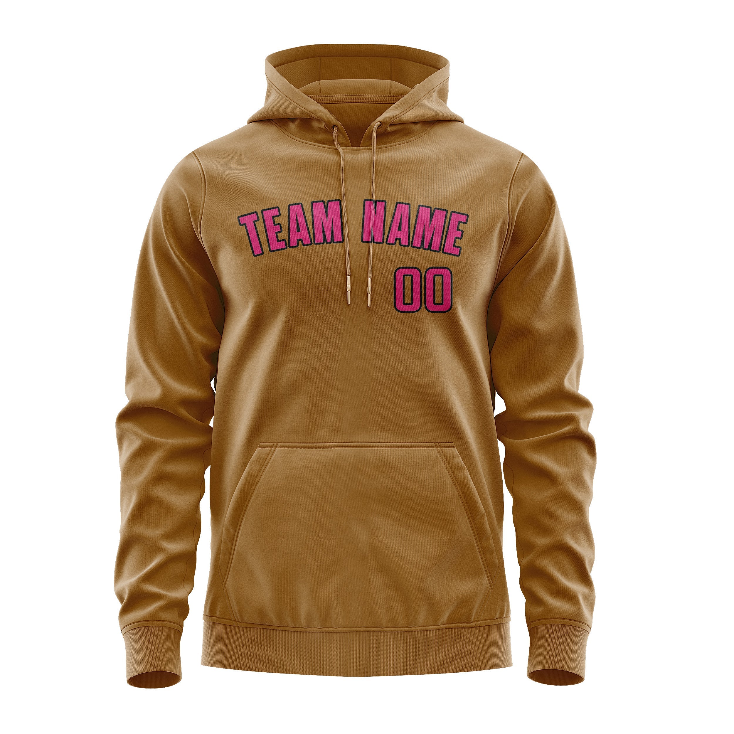 Custom Khaki Pink Hoodie