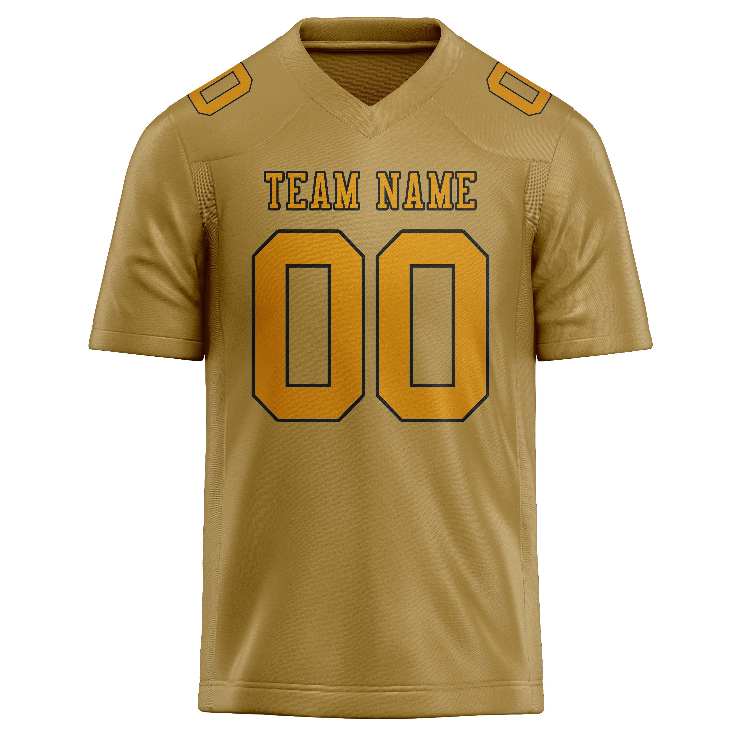 Custom Khaki Yellow Football Jersey