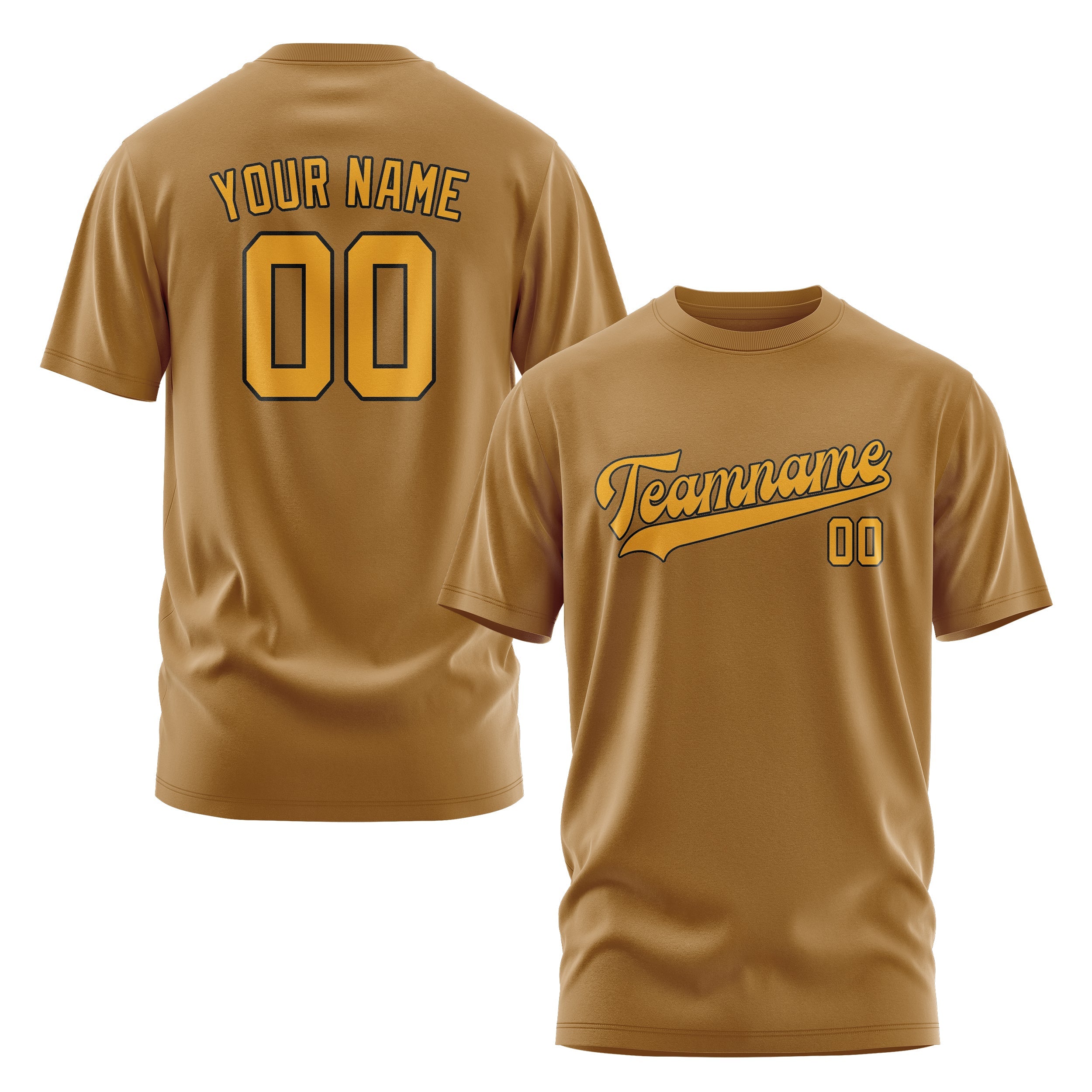 Custom Khaki Yellow T-Shirt