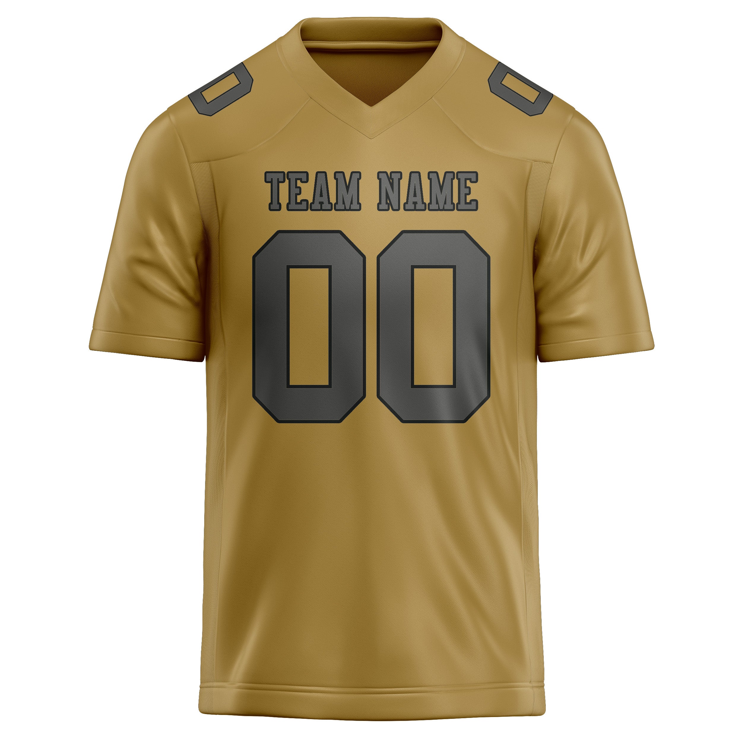 Custom Khaki Dark Grey Football Jersey