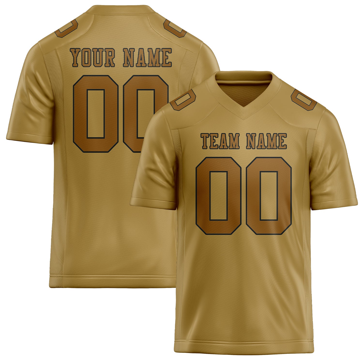 Custom Khaki Khaki Football Jersey
