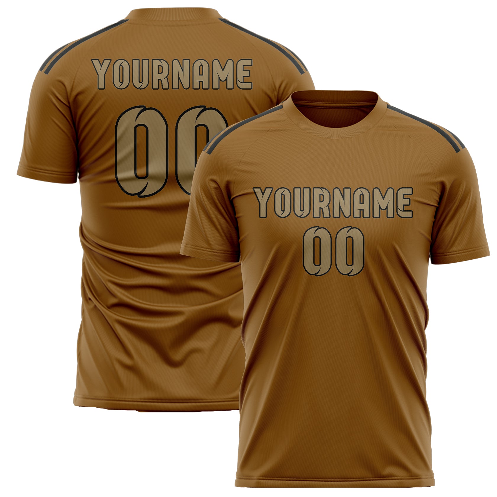 Custom Khaki Light Khaki Soccer Jersey