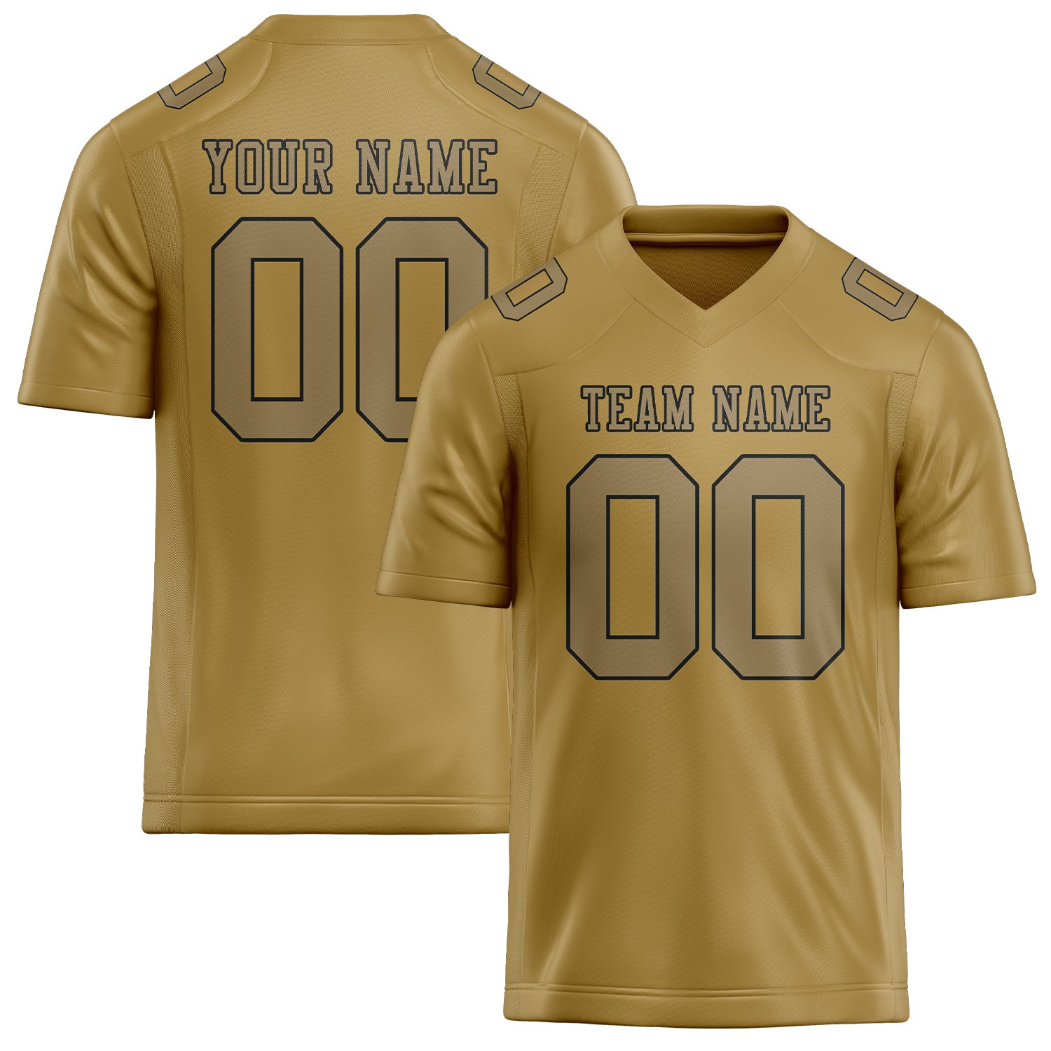 Custom Khaki Light Khaki Football Jersey