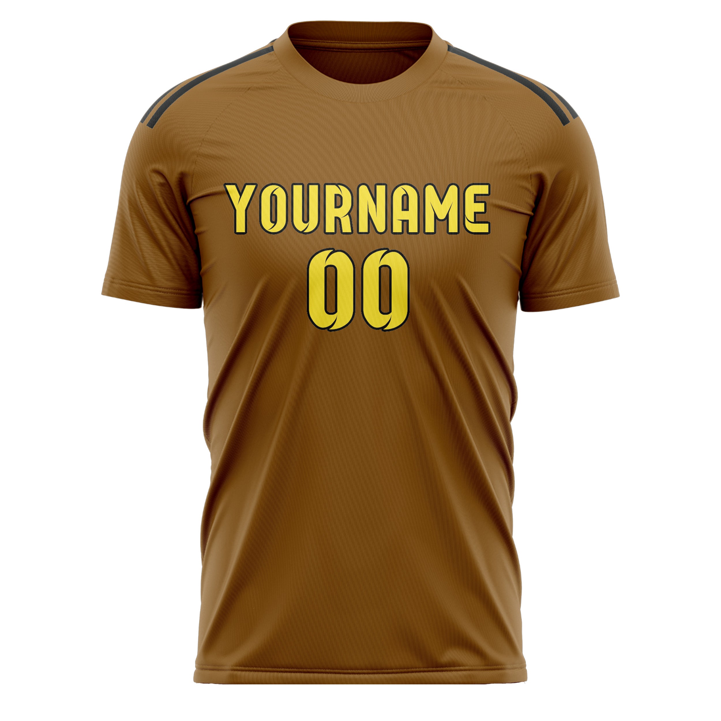 Custom Khaki Light Yellow Soccer Jersey