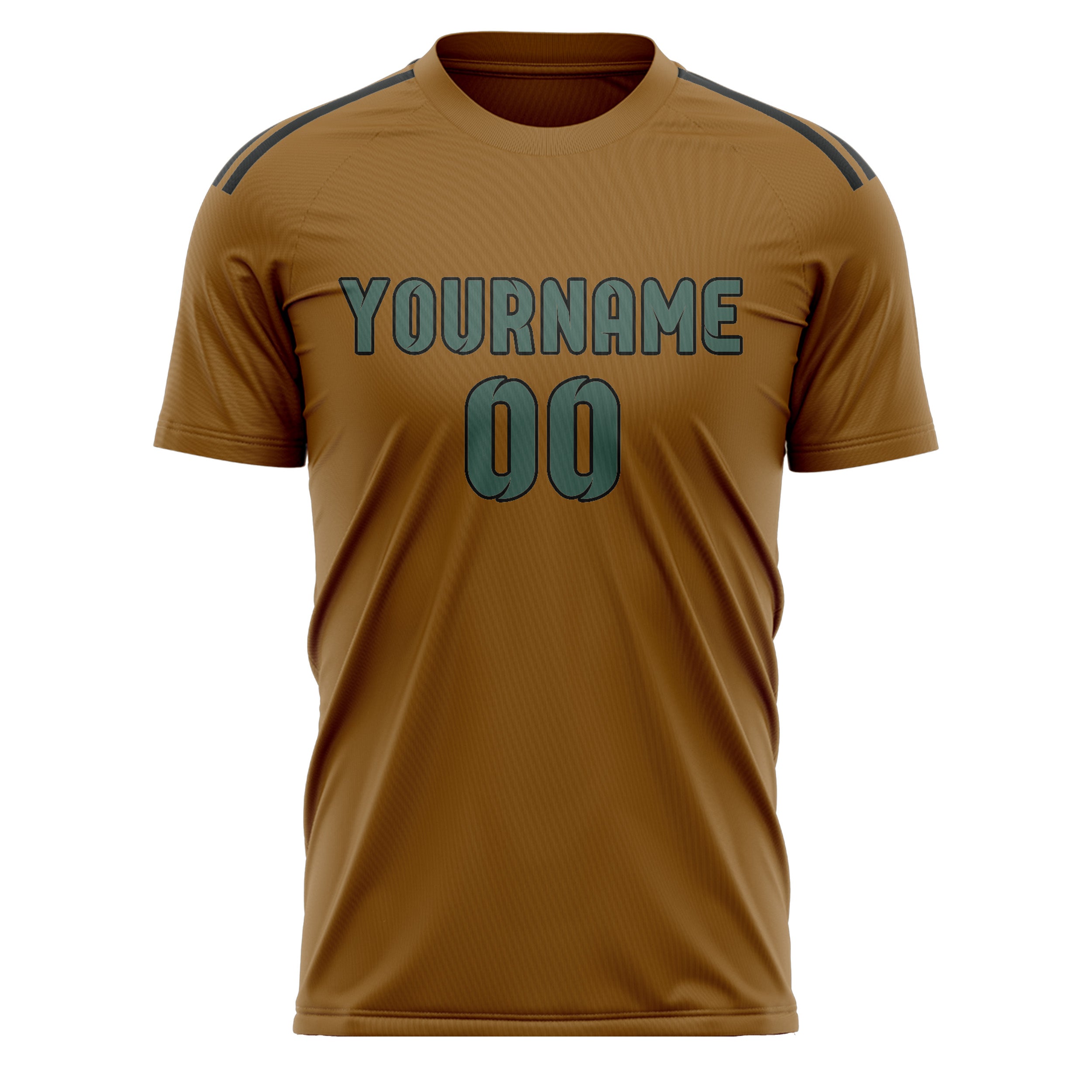Custom Khaki Blue Green Soccer Jersey