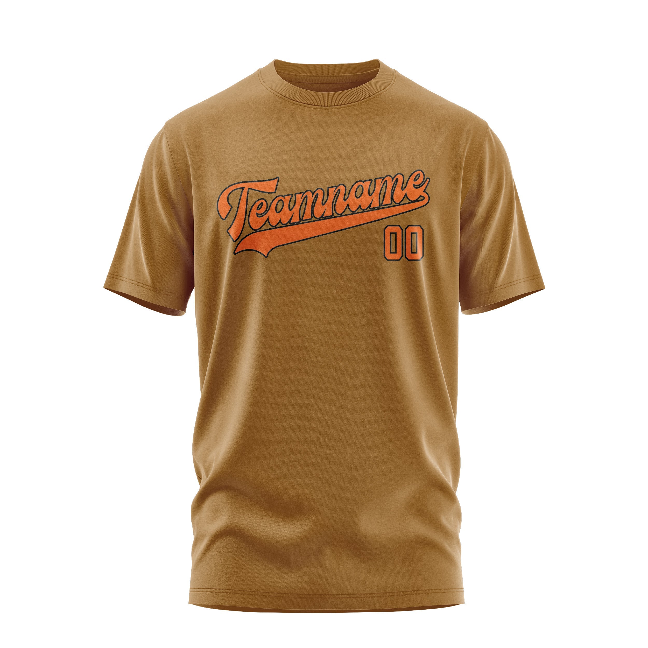 Custom Khaki Orange T-Shirt