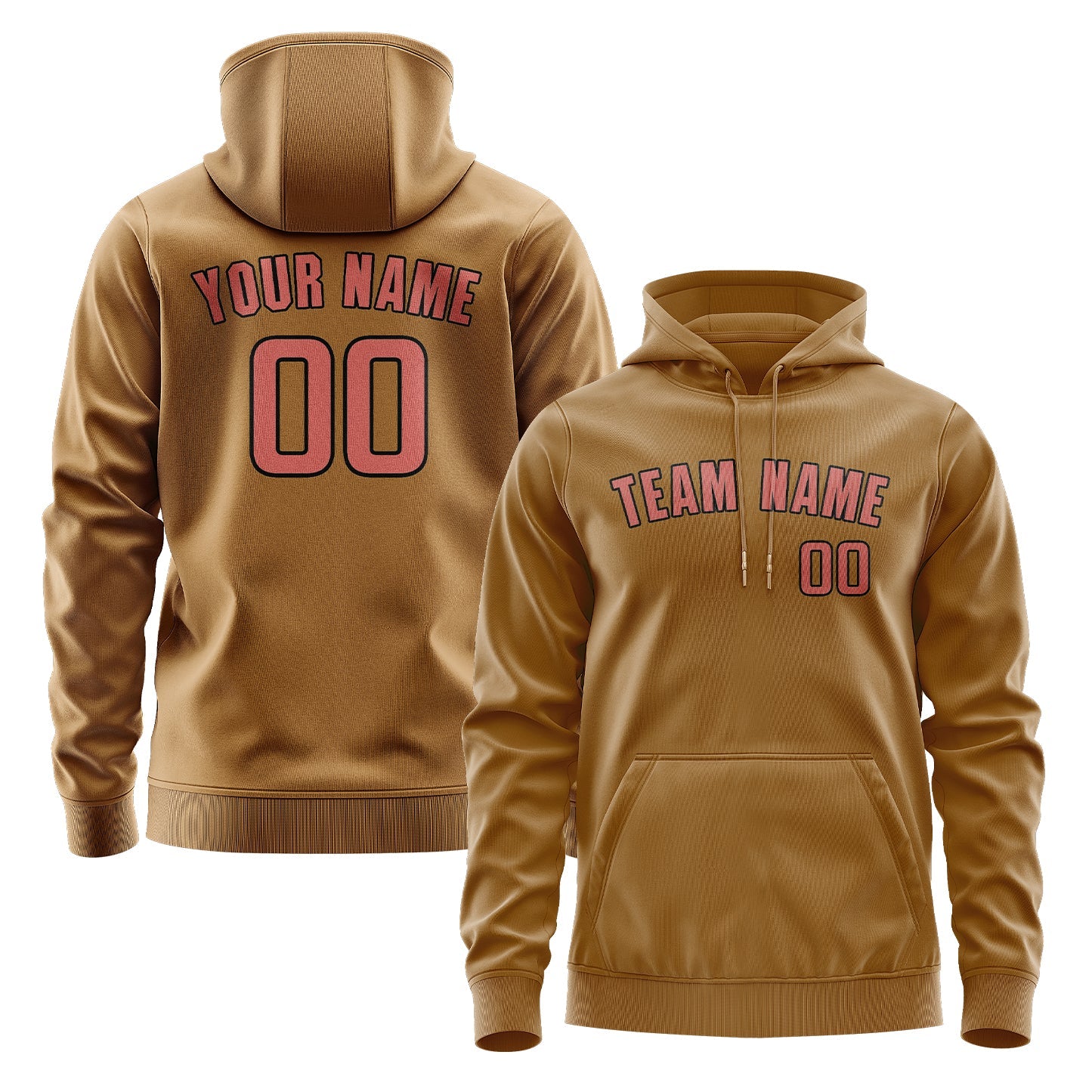 Custom Khaki Copper Rose Hoodie