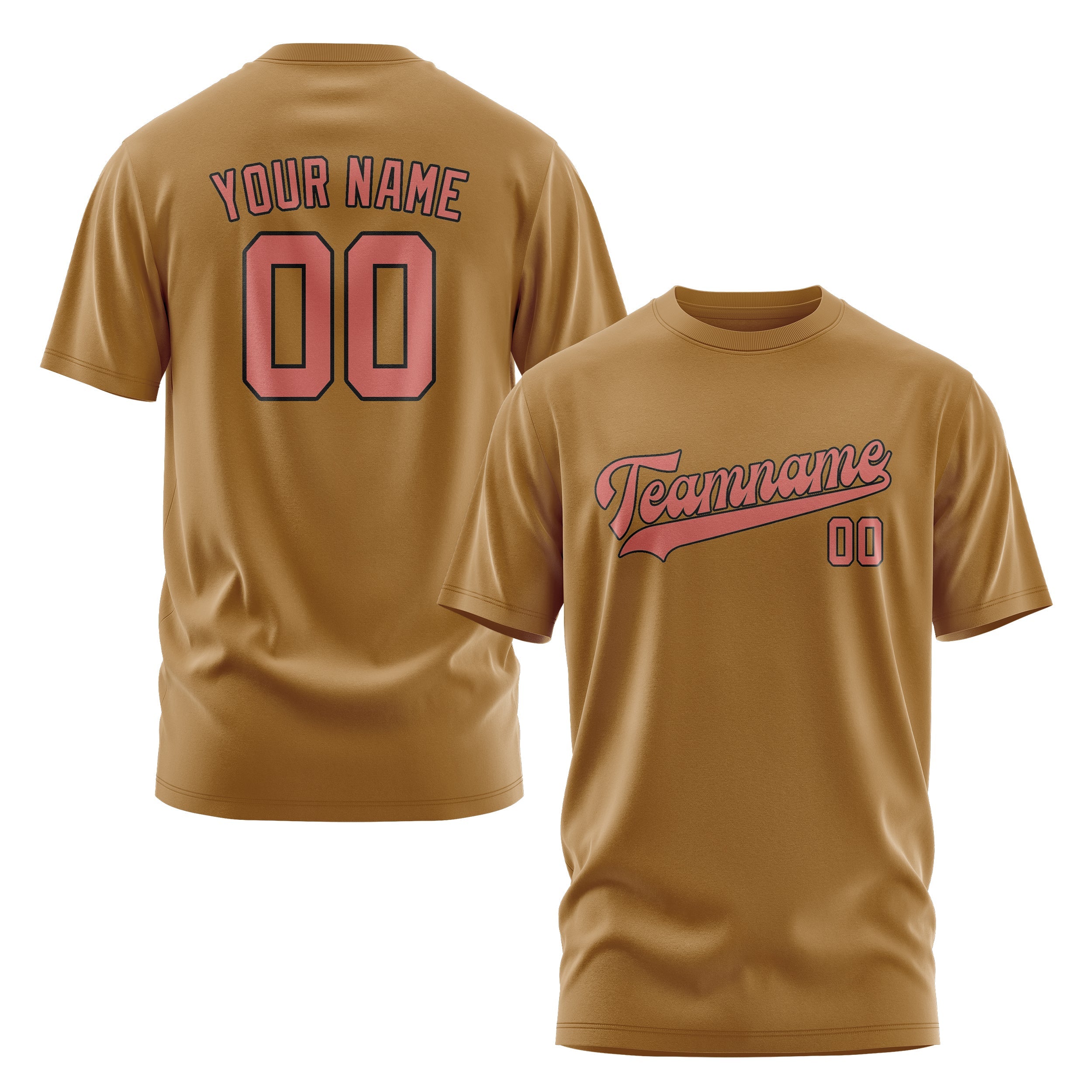 Custom Khaki Copper Rose T-Shirt