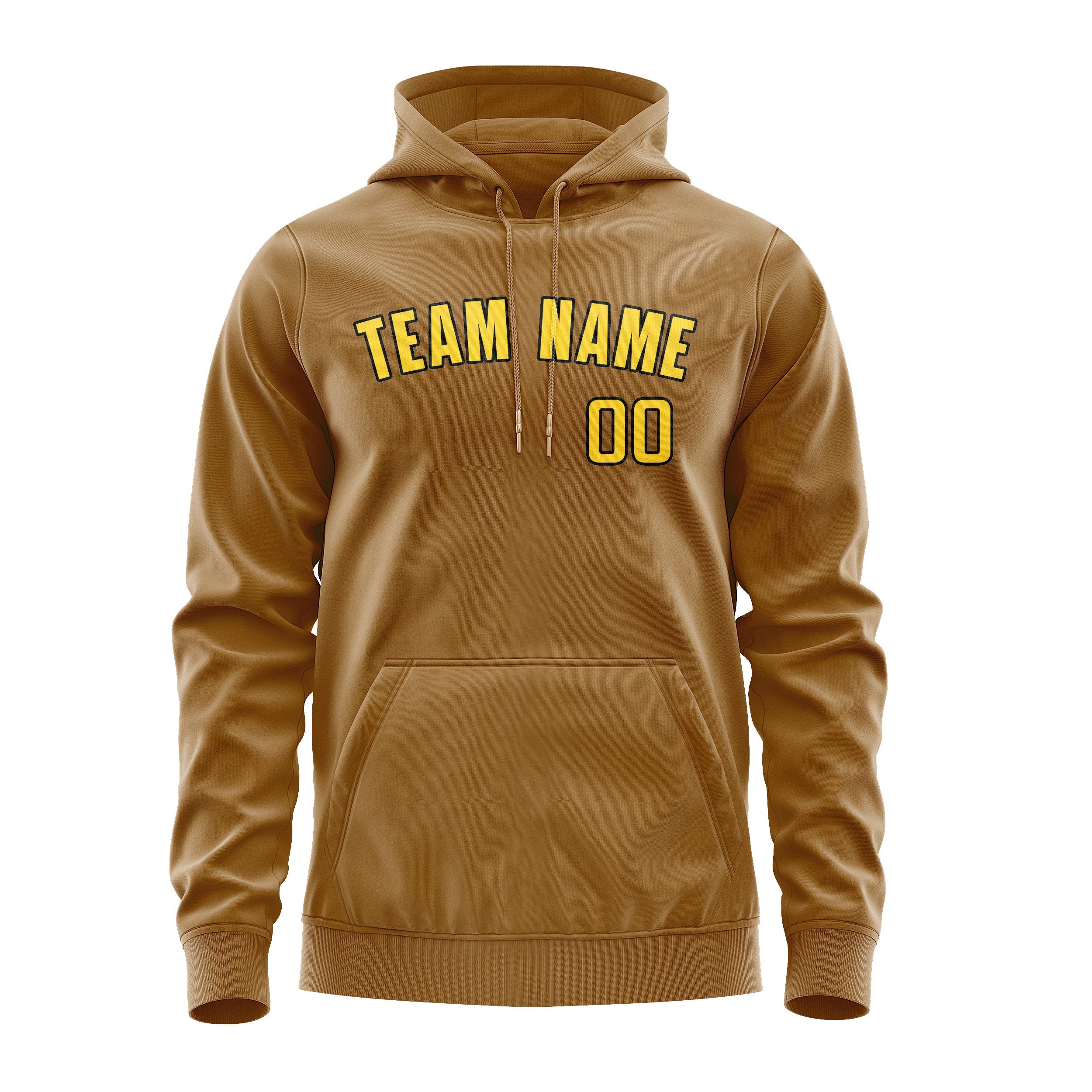 Custom Khaki Gold Hoodie