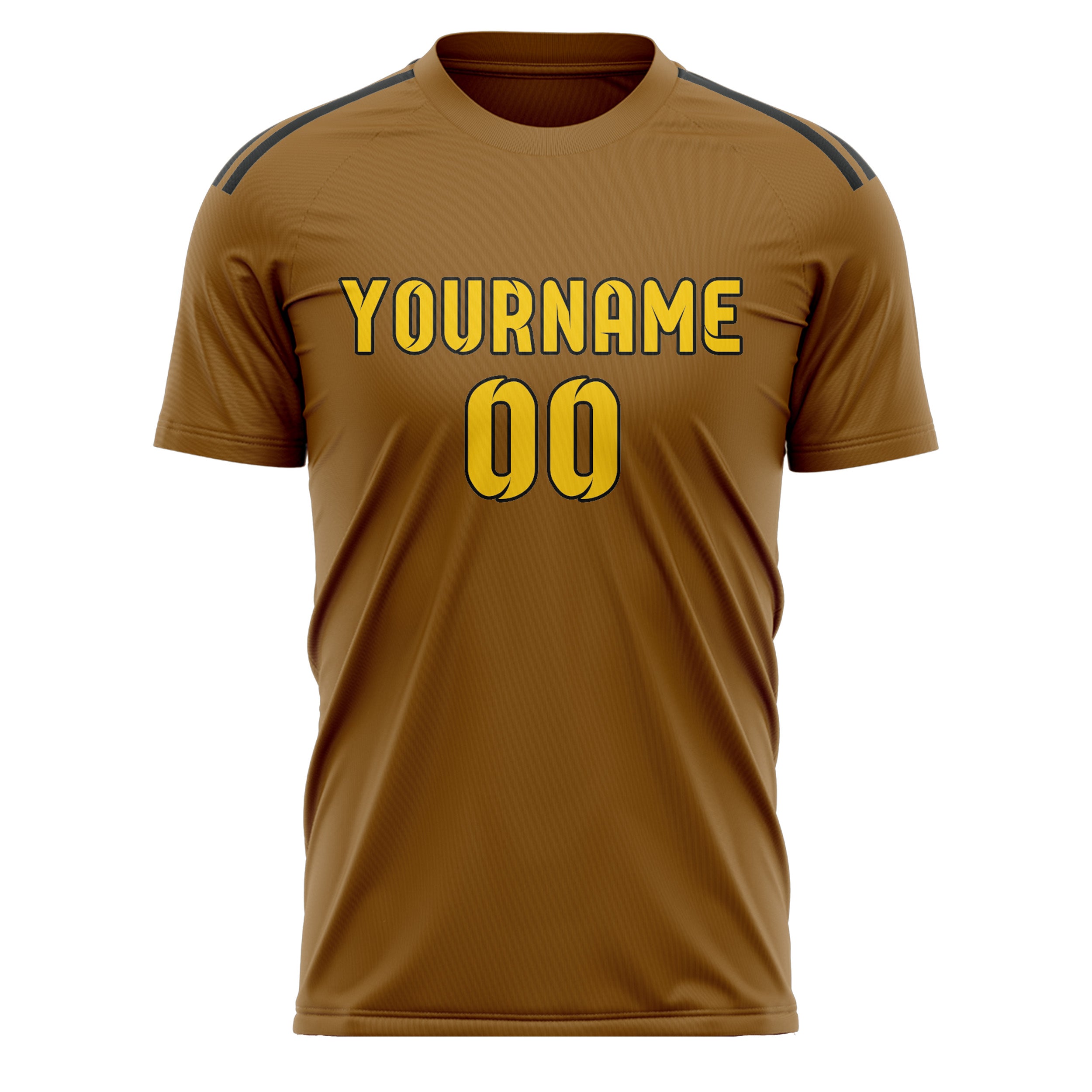 Custom Khaki Gold Soccer Jersey